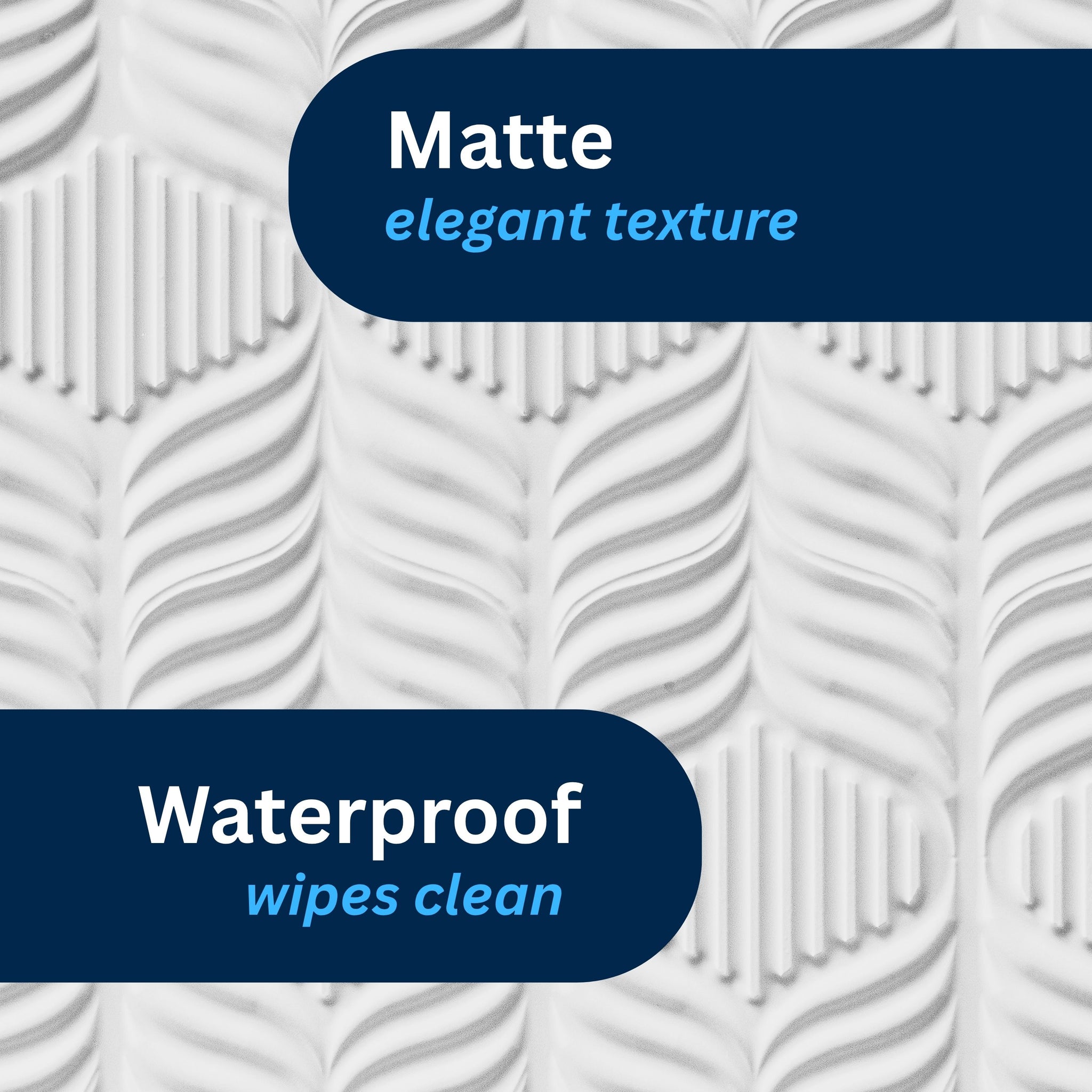 3D Peel and Stick Wall Panels - Soft-Touch Matte Finish, 1.6 ft X 3.4 ft - White