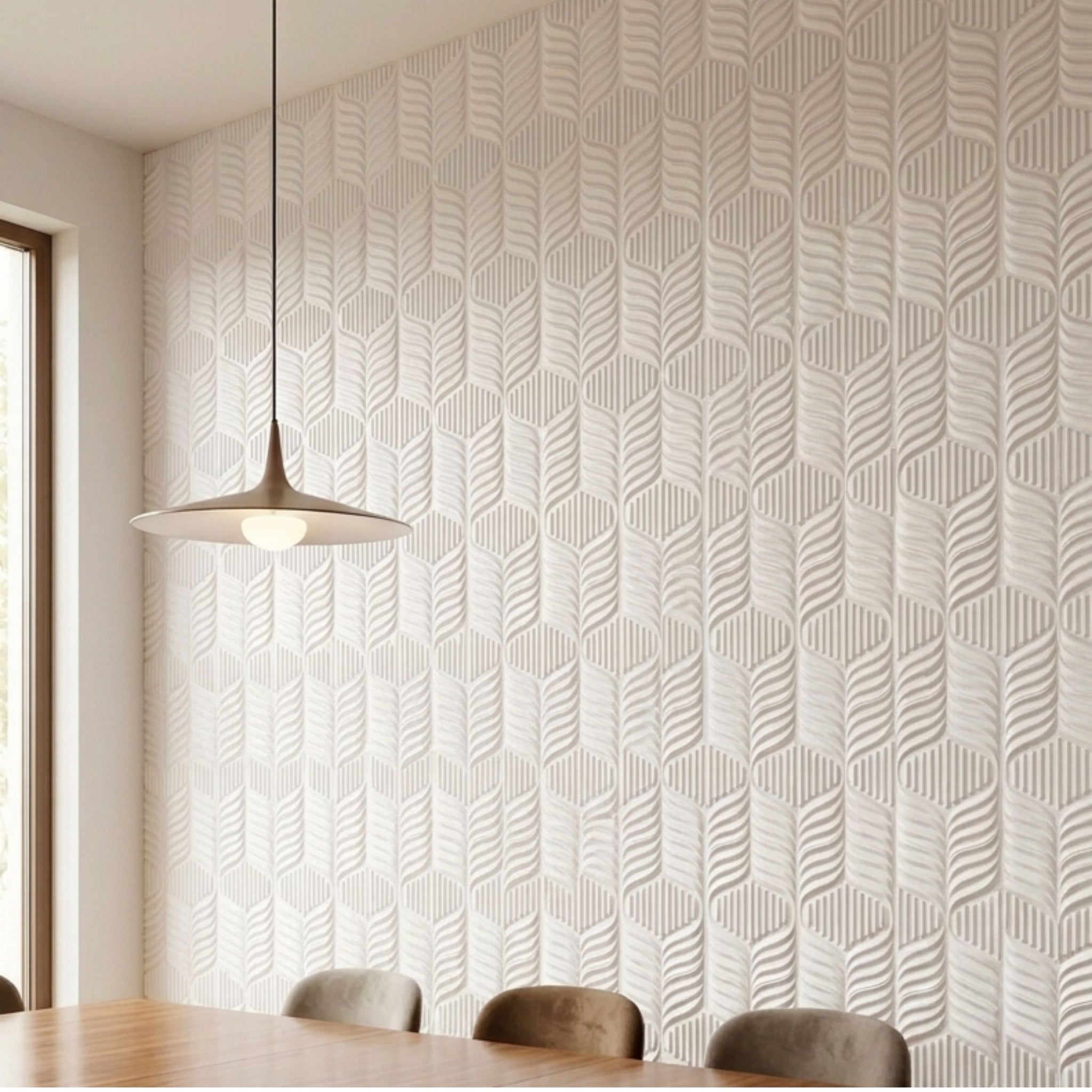 3D Peel and Stick Wall Panels - Soft-Touch Matte Finish, 1.6 ft X 3.4 ft - White