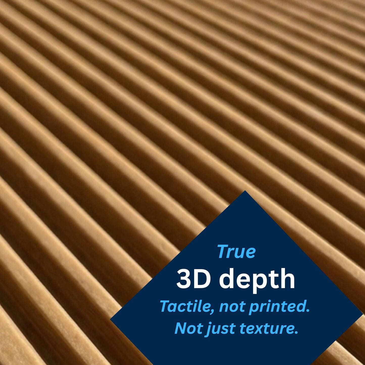 3D Peel and Stick Wall Panels - Soft-Touch Matte Finish, 1.6 ft X 3.4 ft - Almond Sand