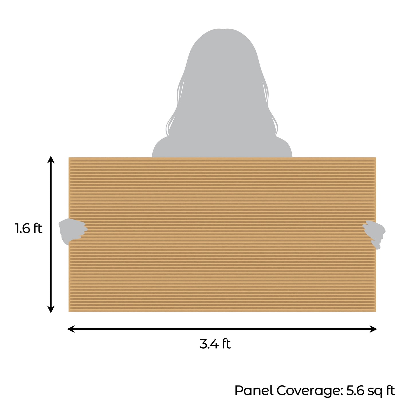 3D Peel and Stick Wall Panels - Soft-Touch Matte Finish, 1.6 ft X 3.4 ft - Almond Sand