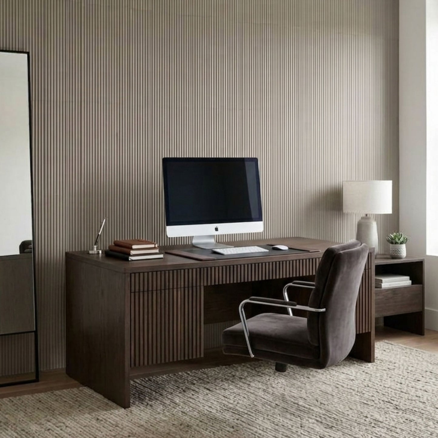 3D Peel and Stick Wall Panels - Soft-Touch Matte Finish, 1.6 ft X 3.4 ft - Alpaca Grey