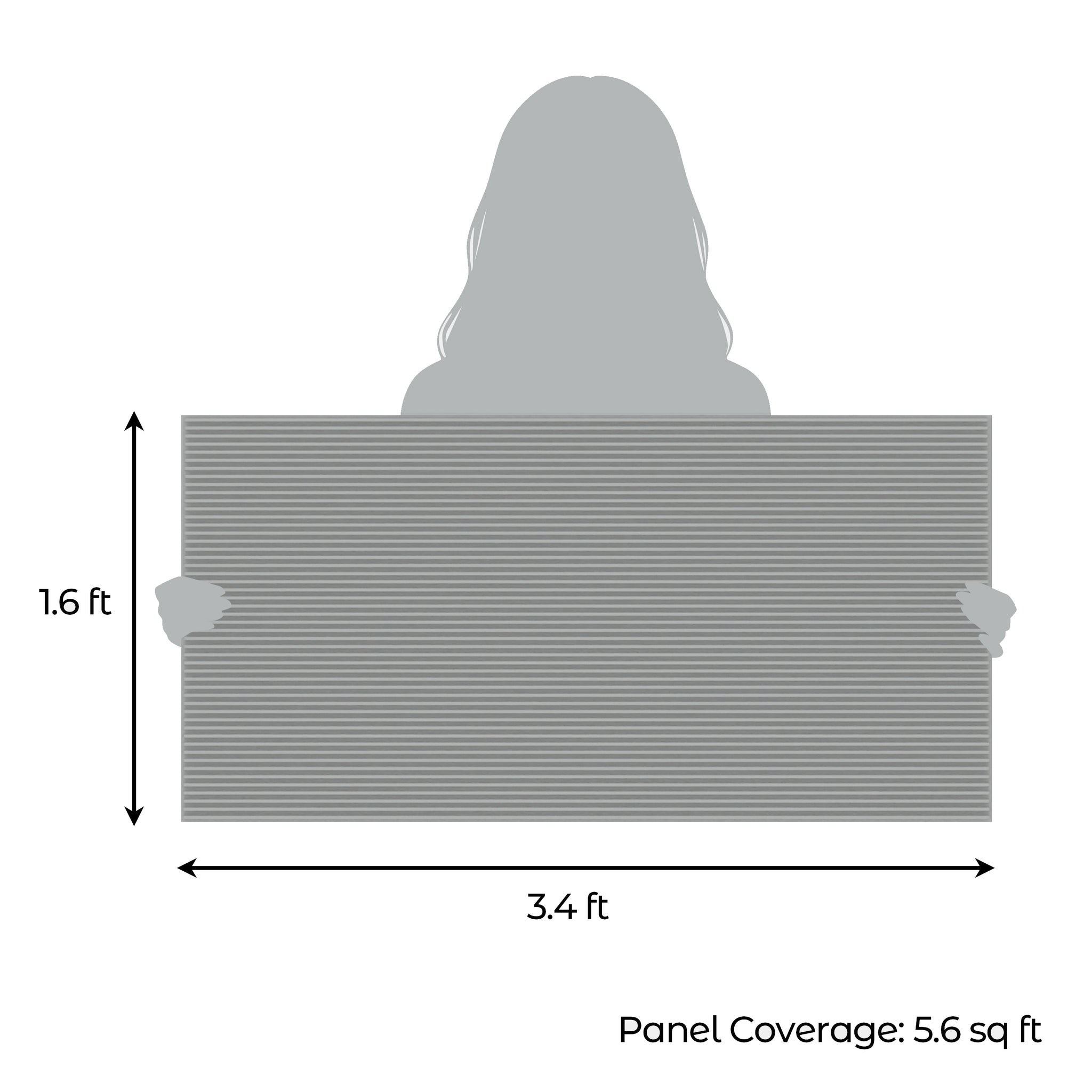 3D Peel and Stick Wall Panels - Soft-Touch Matte Finish, 1.6 ft X 3.4 ft - Alpaca Grey