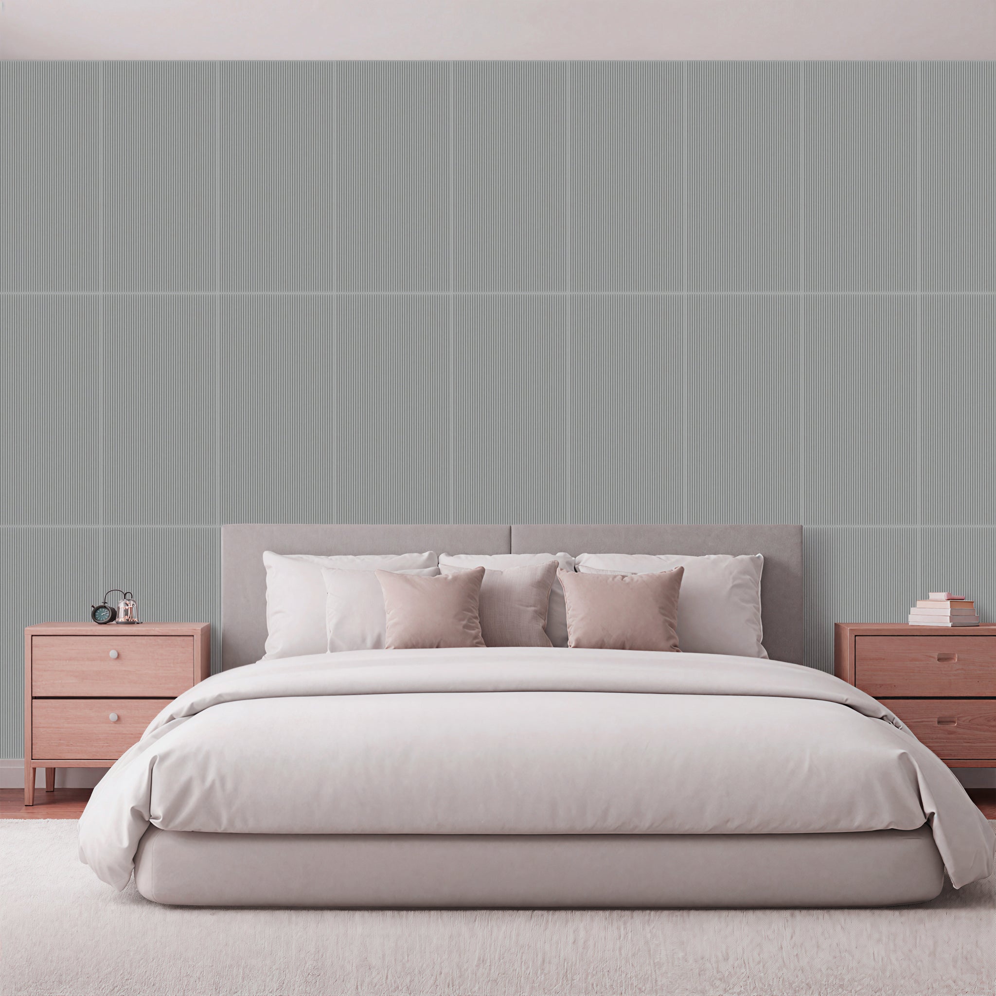 3D Peel and Stick Wall Panels - Soft-Touch Matte Finish, 1.6 ft X 3.4 ft - Alpaca Grey
