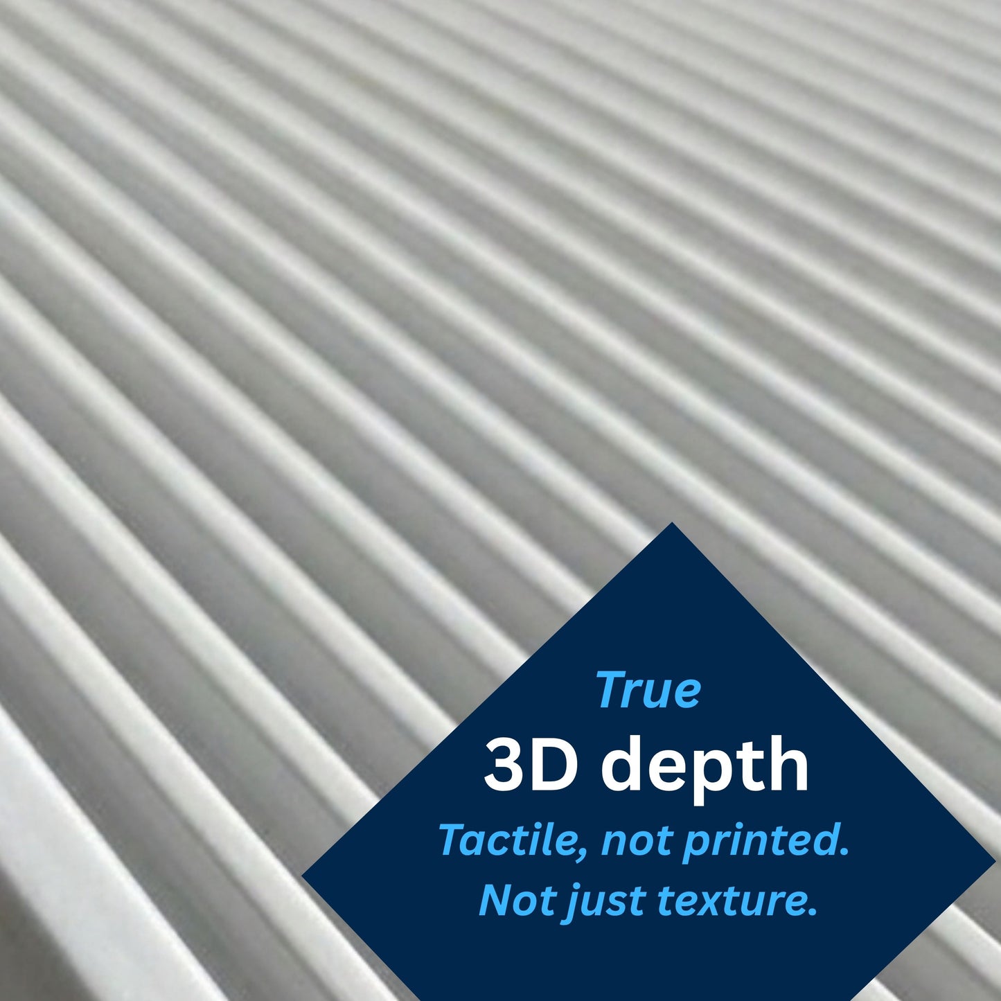 3D Peel and Stick Wall Panels - Soft-Touch Matte Finish, 1.6 ft X 3.4 ft - White
