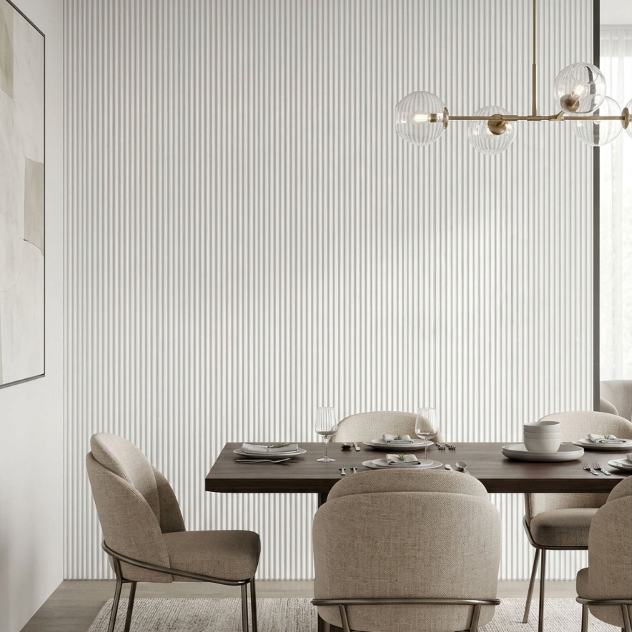 3D Peel and Stick Wall Panels - Soft-Touch Matte Finish, 1.6 ft X 3.4 ft - White