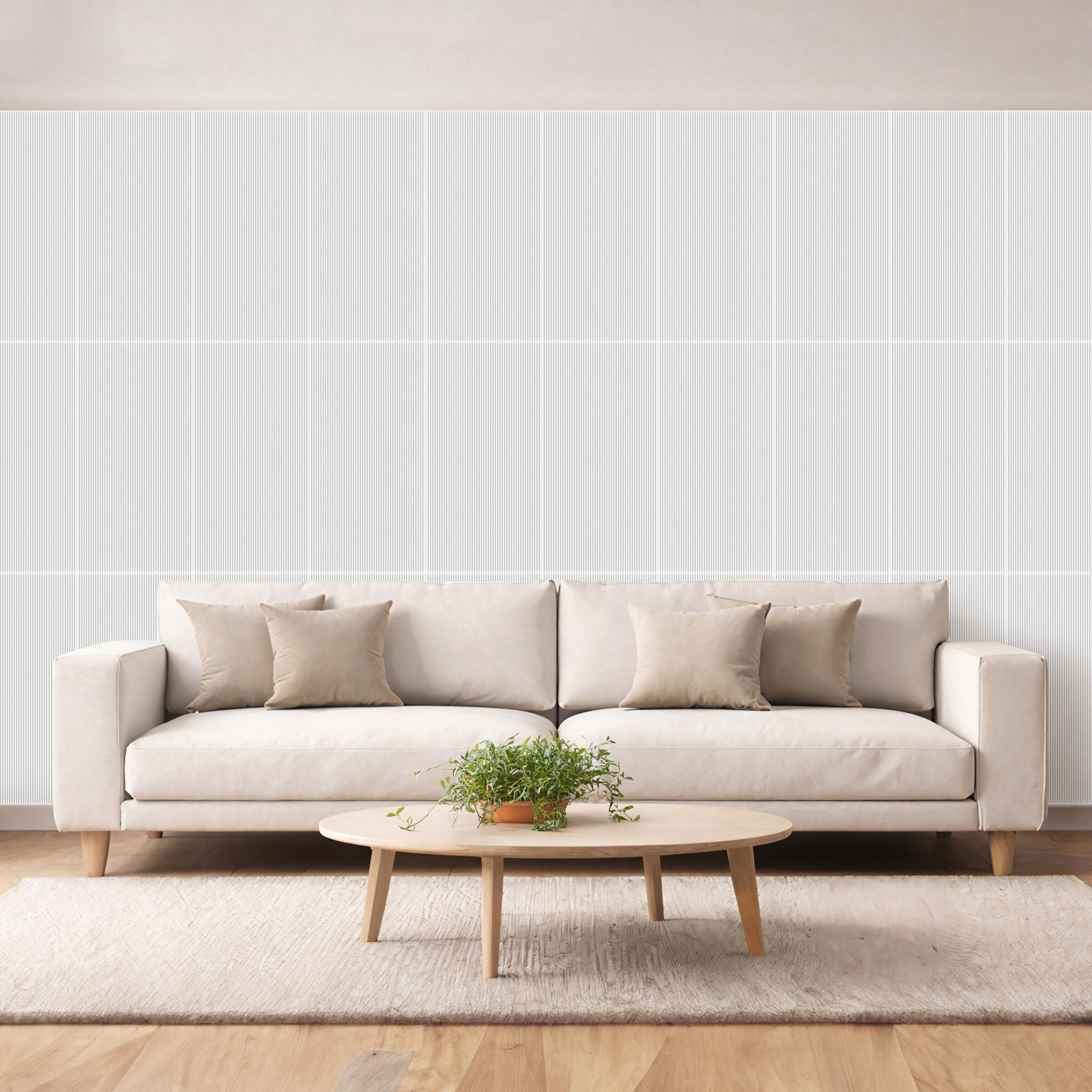 3D Peel and Stick Wall Panels - Soft-Touch Matte Finish, 1.6 ft X 3.4 ft - White