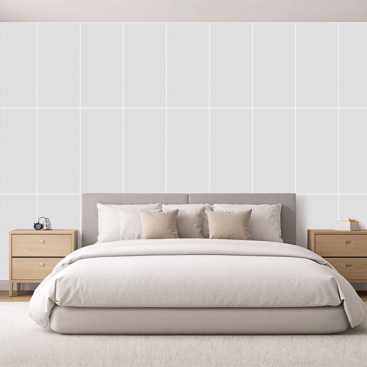 3D Peel and Stick Wall Panels - Soft-Touch Matte Finish, 1.6 ft X 3.4 ft - White