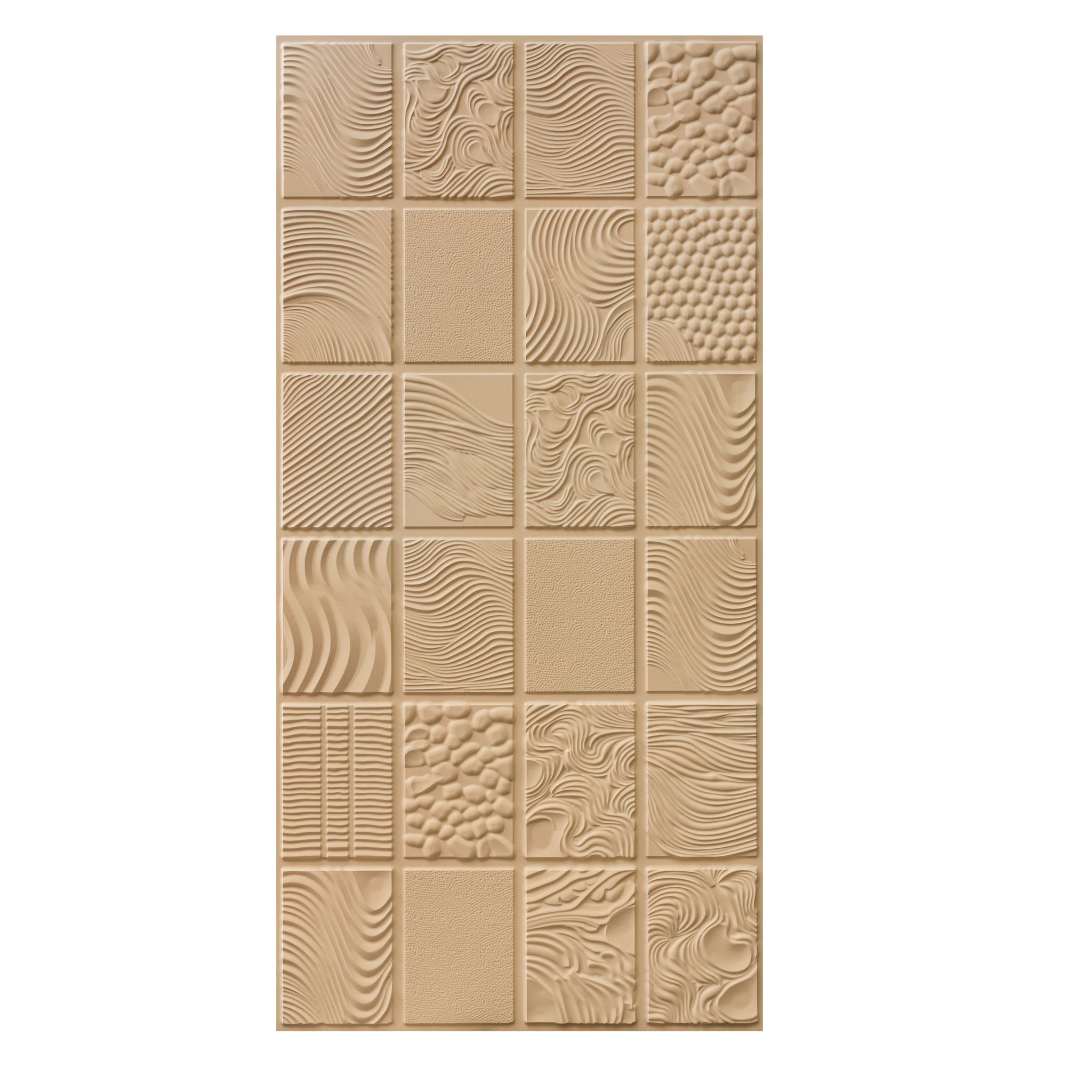 3D Peel and Stick Wall Panels - Soft-Touch Matte Finish, 1.6 ft X 3.4 ft - Moccasin