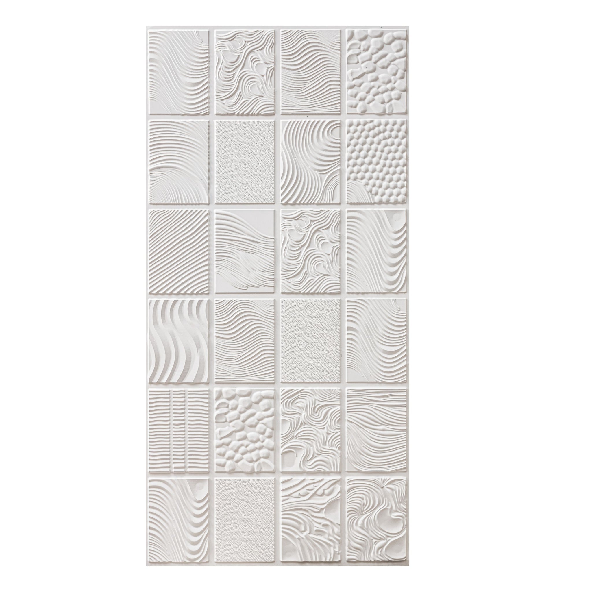 3D Peel and Stick Wall Panels - Soft-Touch Matte Finish, 1.6 ft X 3.4 ft - White