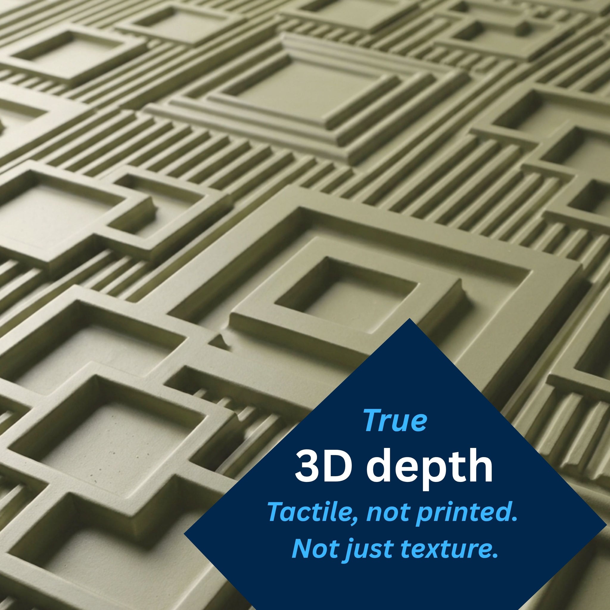 3D Peel and Stick Wall Panels - Soft-Touch Matte Finish, 1.6 ft X 3.4 ft - Pistachio Green