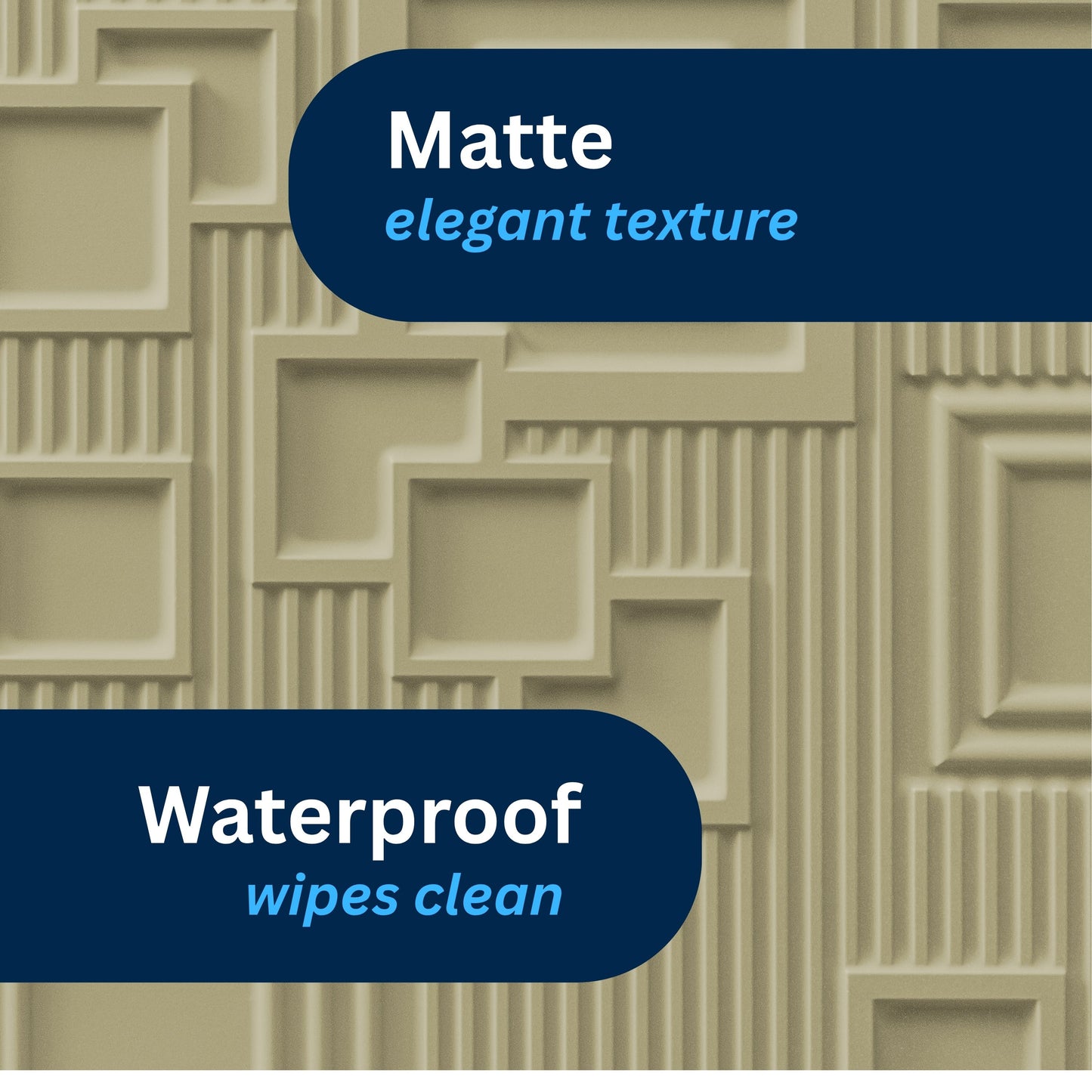 3D Peel and Stick Wall Panels - Soft-Touch Matte Finish, 1.6 ft X 3.4 ft - Pistachio Green
