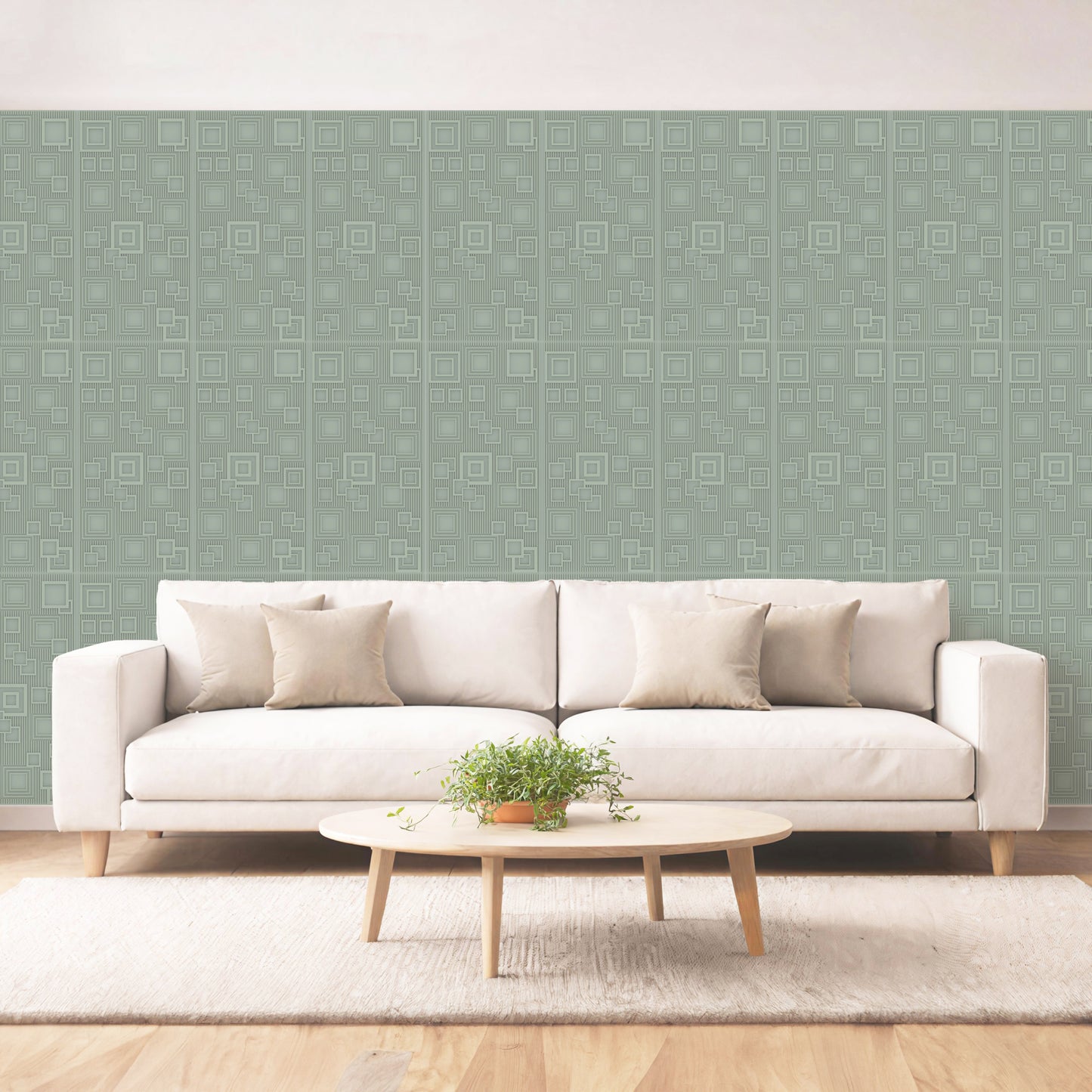 3D Peel and Stick Wall Panels - Soft-Touch Matte Finish, 1.6 ft X 3.4 ft - Pistachio Green