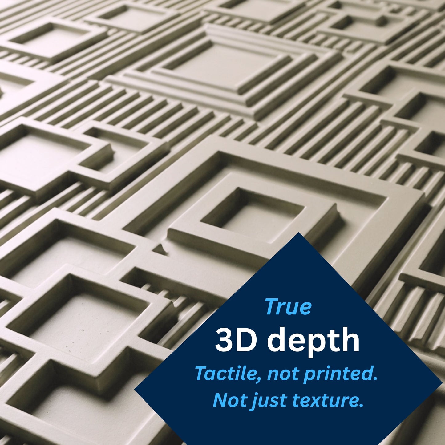 3D Peel and Stick Wall Panels - Soft-Touch Matte Finish, 1.6 ft X 3.4 ft - Alpaca Grey
