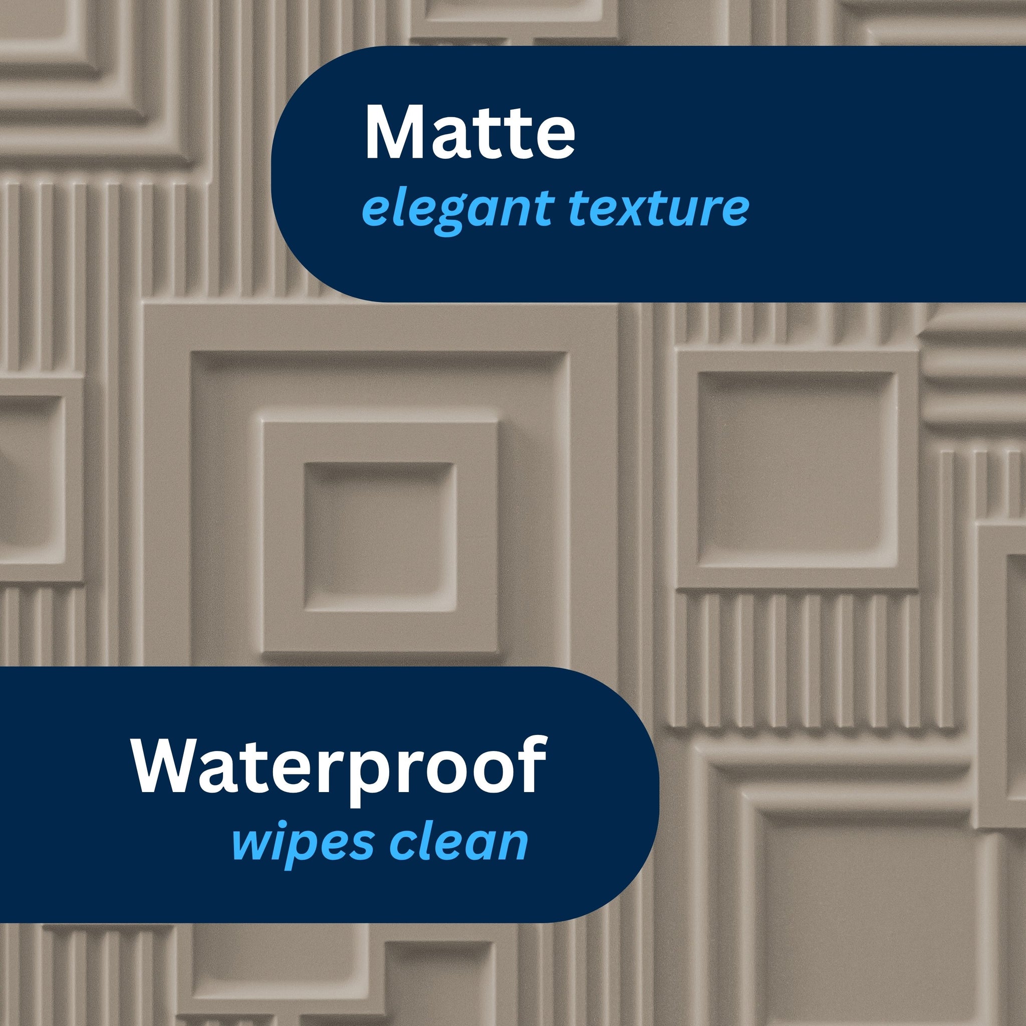 3D Peel and Stick Wall Panels - Soft-Touch Matte Finish, 1.6 ft X 3.4 ft - Alpaca Grey