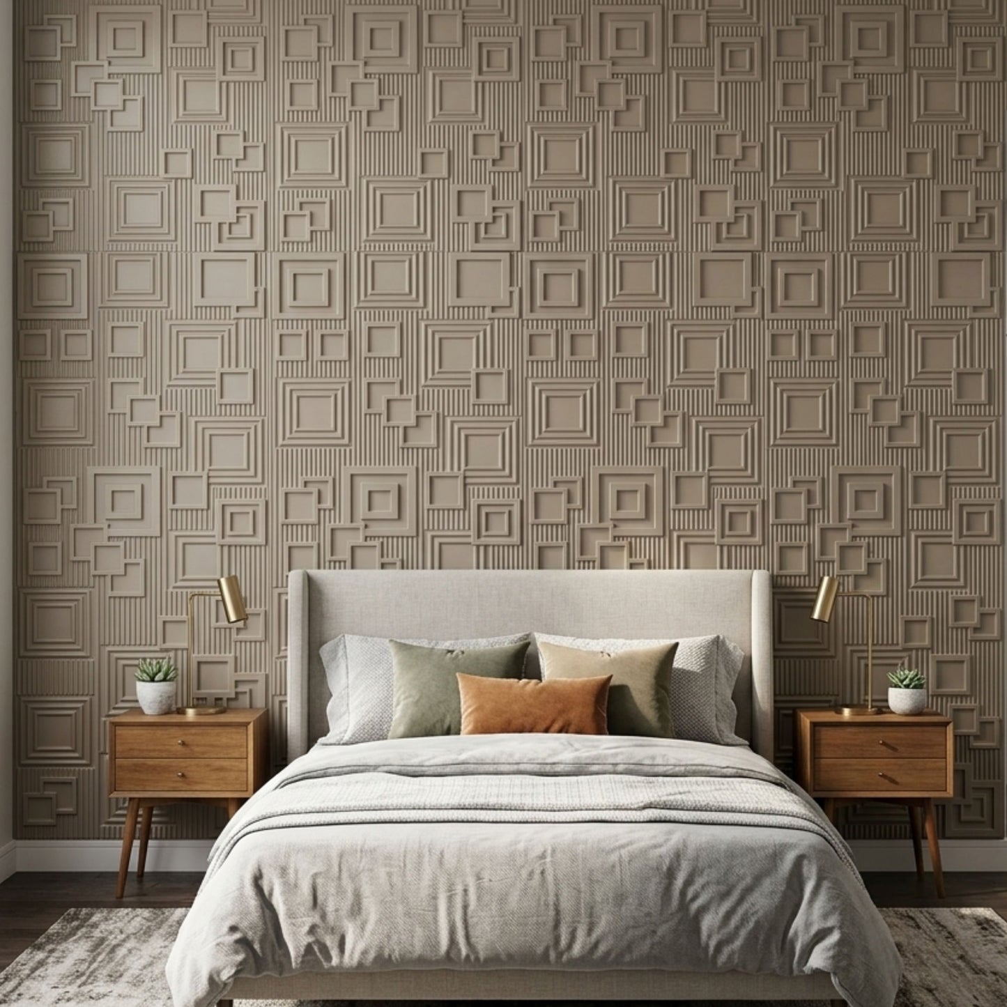 3D Peel and Stick Wall Panels - Soft-Touch Matte Finish, 1.6 ft X 3.4 ft - Alpaca Grey