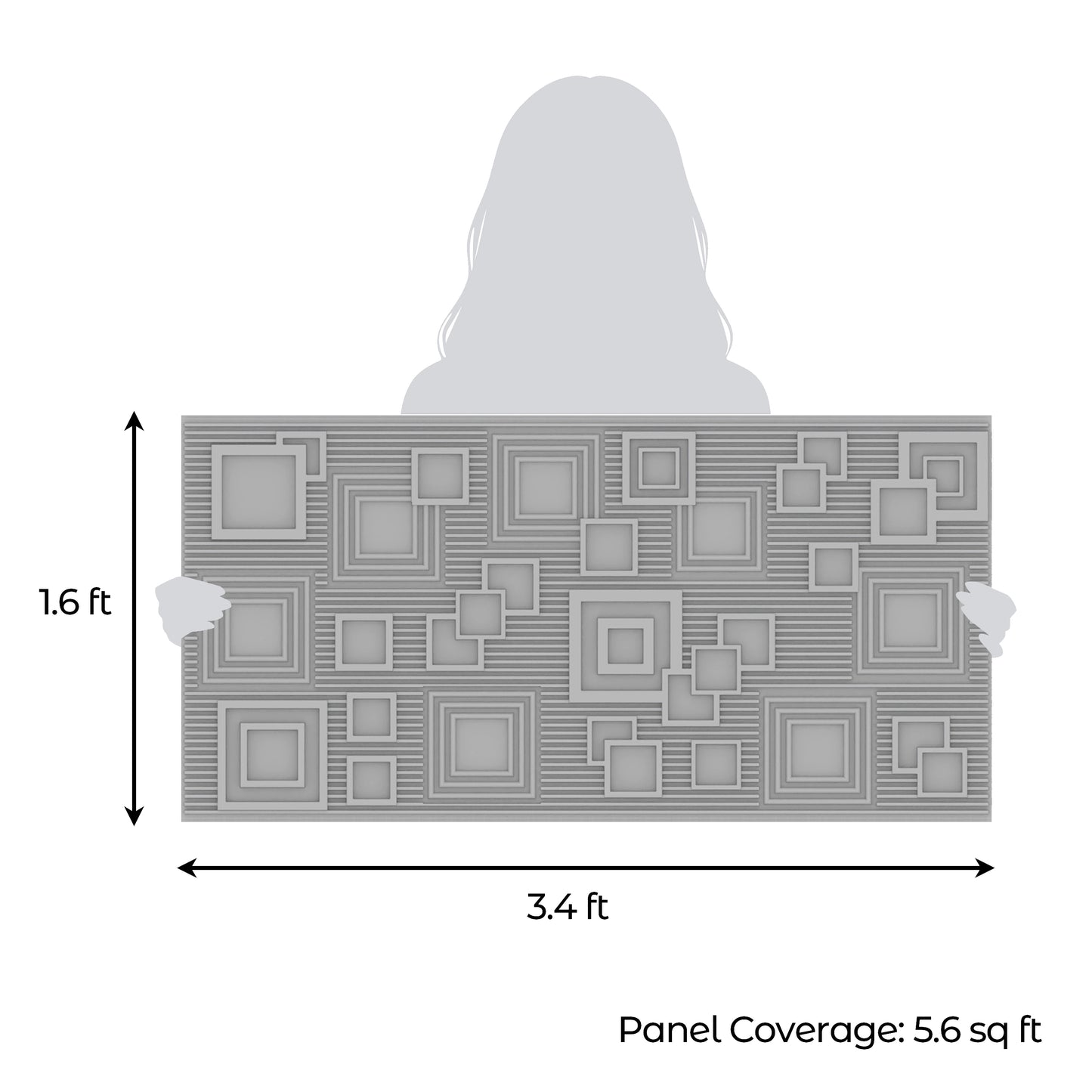 3D Peel and Stick Wall Panels - Soft-Touch Matte Finish, 1.6 ft X 3.4 ft - Alpaca Grey