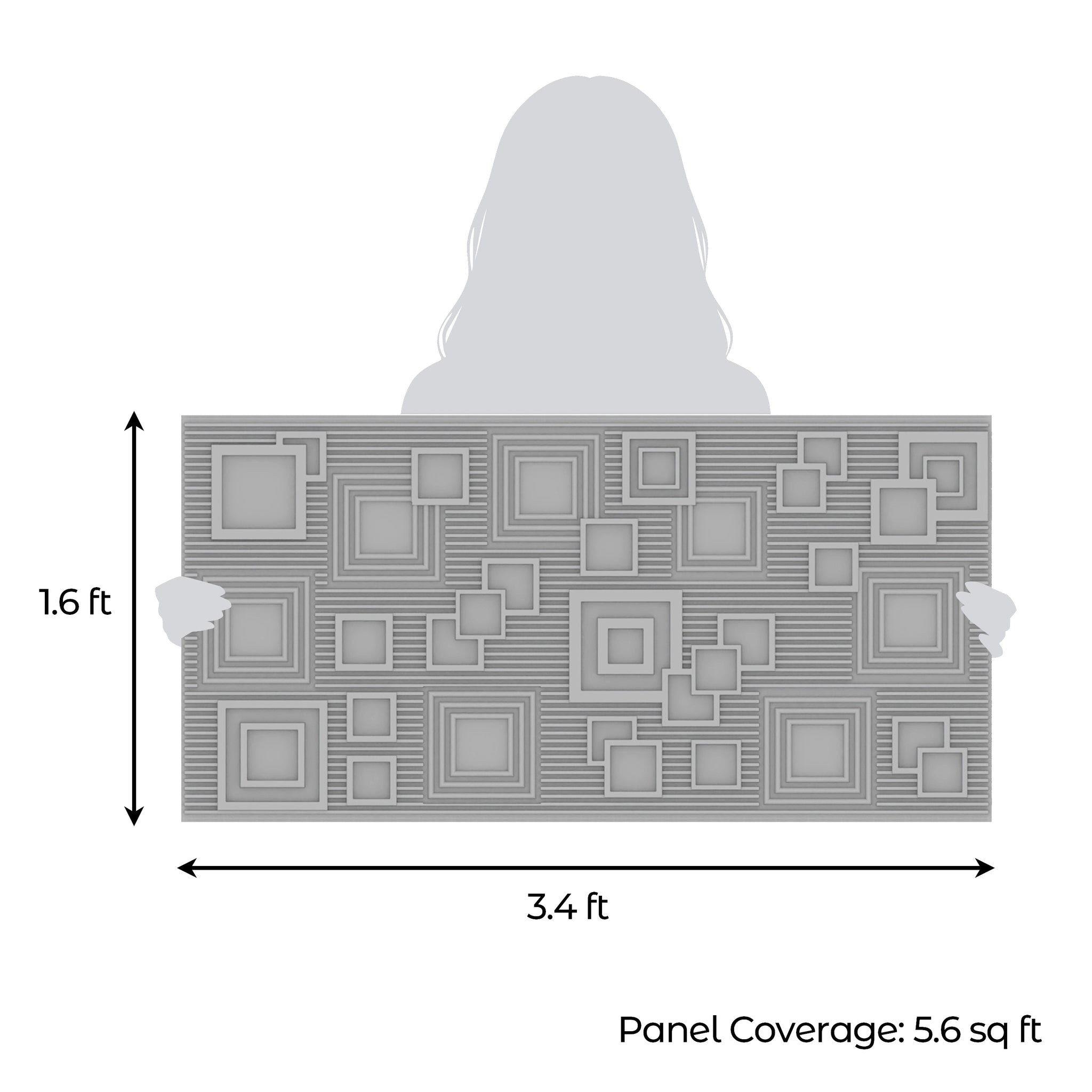 3D Peel and Stick Wall Panels - Soft-Touch Matte Finish, 1.6 ft X 3.4 ft - Alpaca Grey