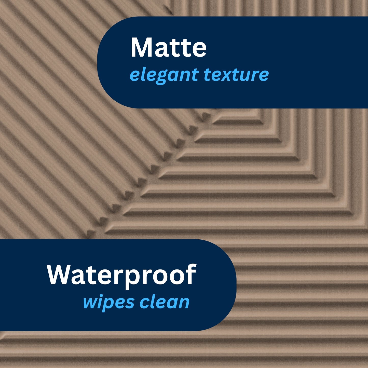 3D Peel and Stick Wall Panels - Soft-Touch Matte Finish, 1.6 ft X 3.4 ft - Rose Taupe