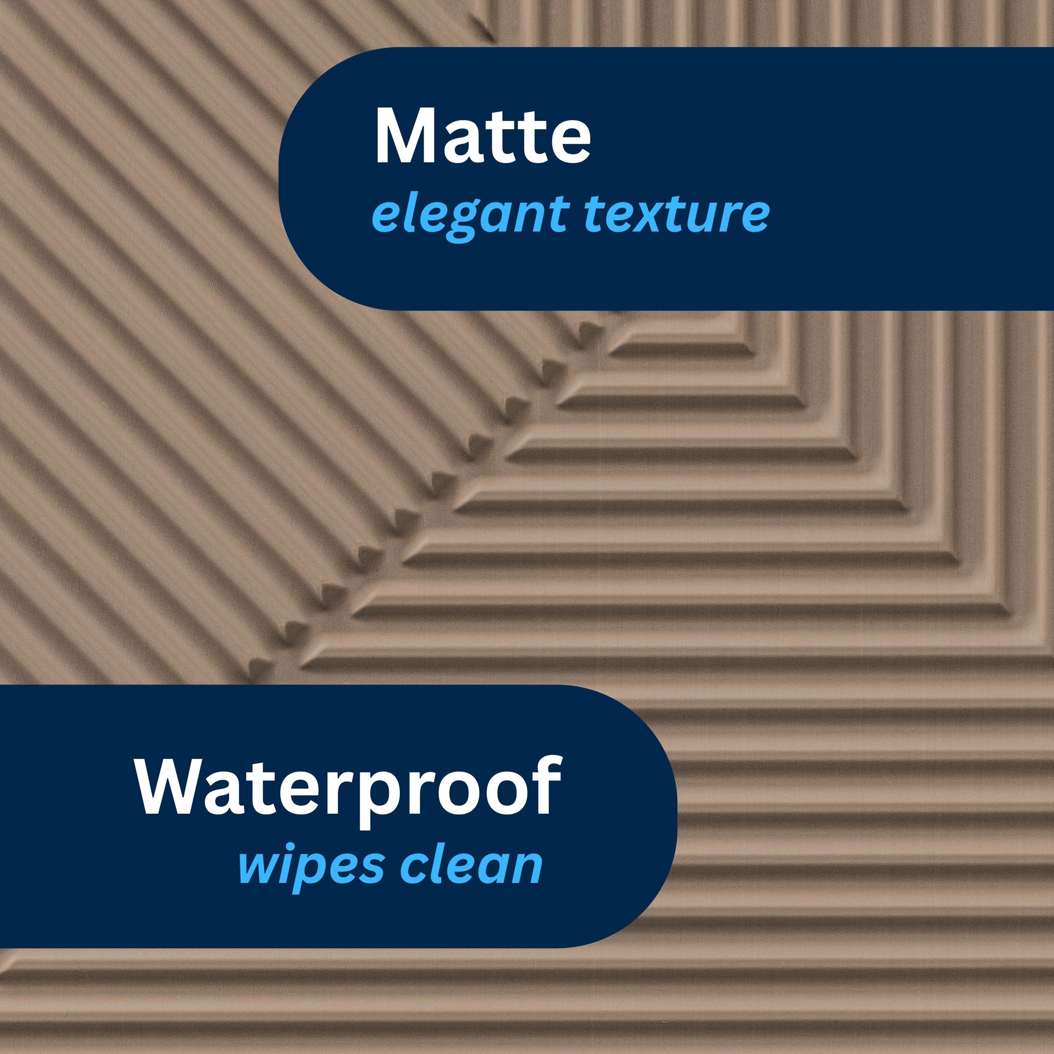 3D Peel and Stick Wall Panels - Soft-Touch Matte Finish, 1.6 ft X 3.4 ft - Rose Taupe