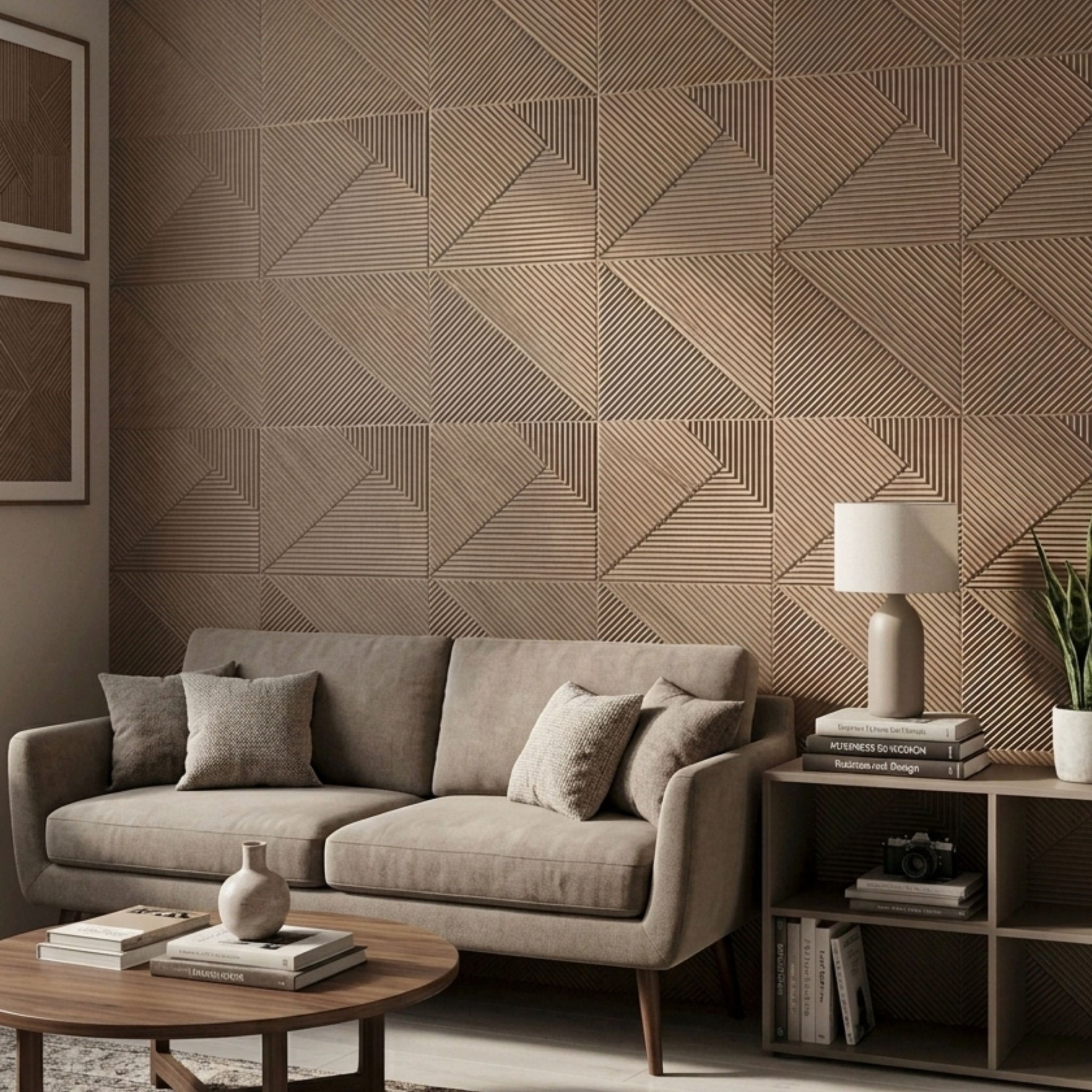 3D Peel and Stick Wall Panels - Soft-Touch Matte Finish, 1.6 ft X 3.4 ft - Rose Taupe