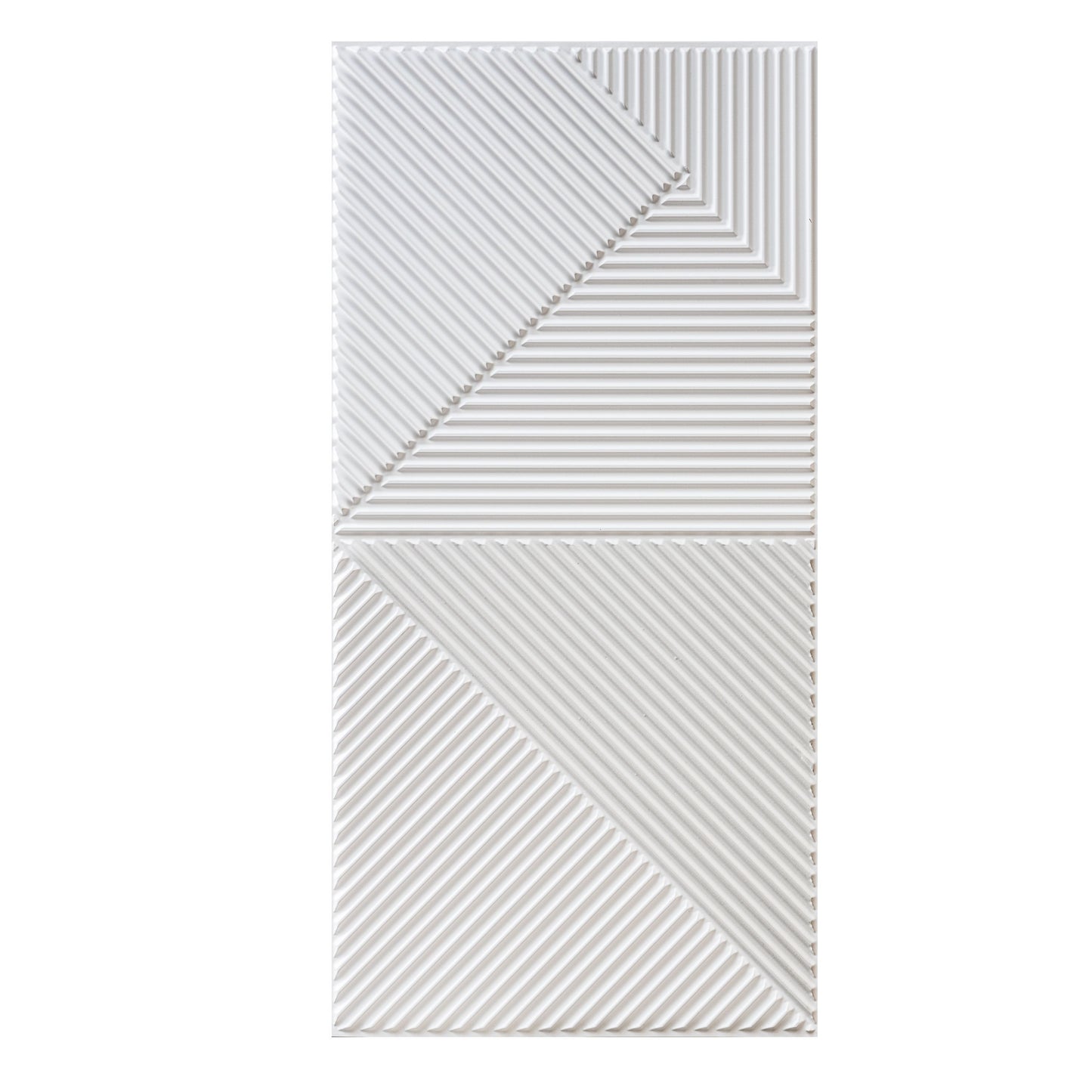 3D Peel and Stick Wall Panels - Soft-Touch Matte Finish, 1.6 ft X 3.4 ft - White