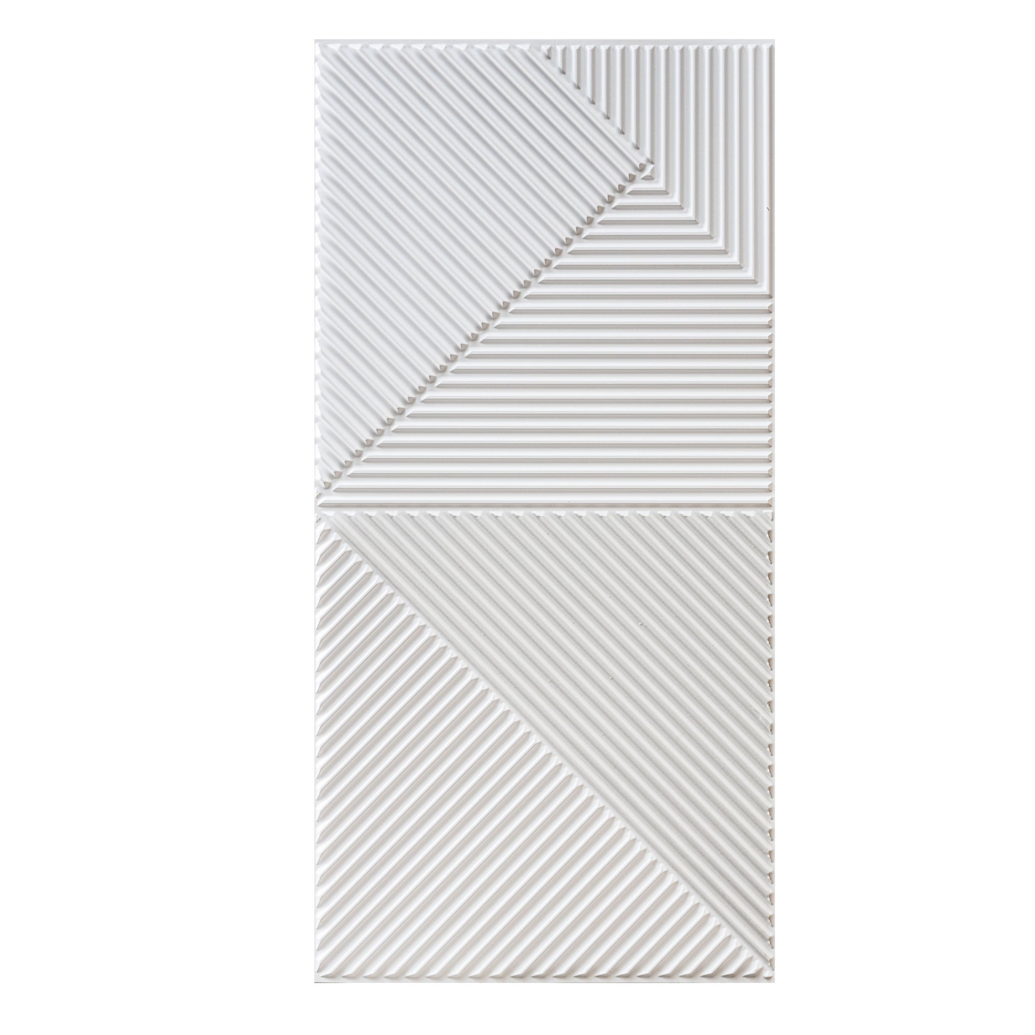3D Peel and Stick Wall Panels - Soft-Touch Matte Finish, 1.6 ft X 3.4 ft - White