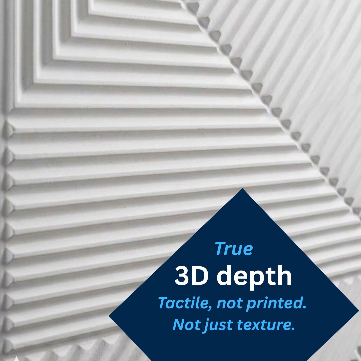 3D Peel and Stick Wall Panels - Soft-Touch Matte Finish, 1.6 ft X 3.4 ft - White