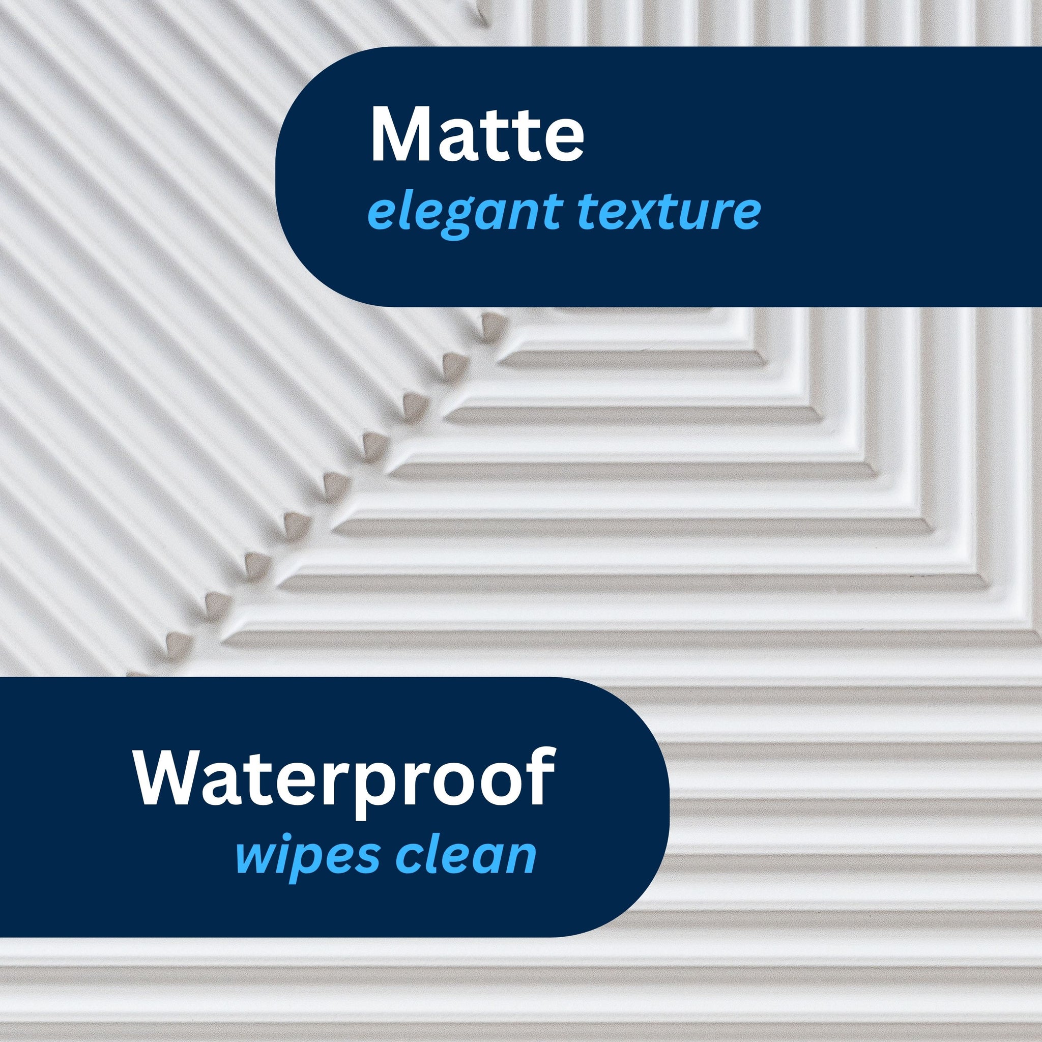 3D Peel and Stick Wall Panels - Soft-Touch Matte Finish, 1.6 ft X 3.4 ft - White