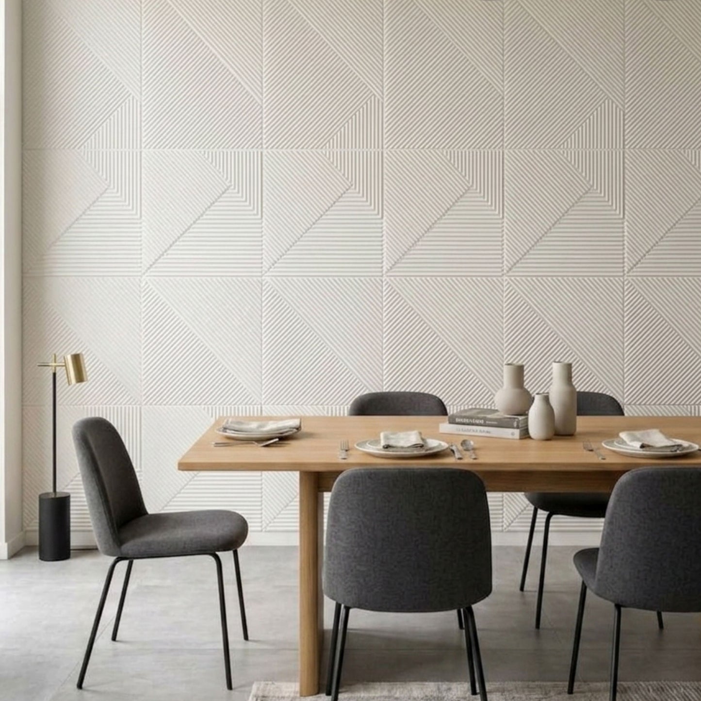3D Peel and Stick Wall Panels - Soft-Touch Matte Finish, 1.6 ft X 3.4 ft - White