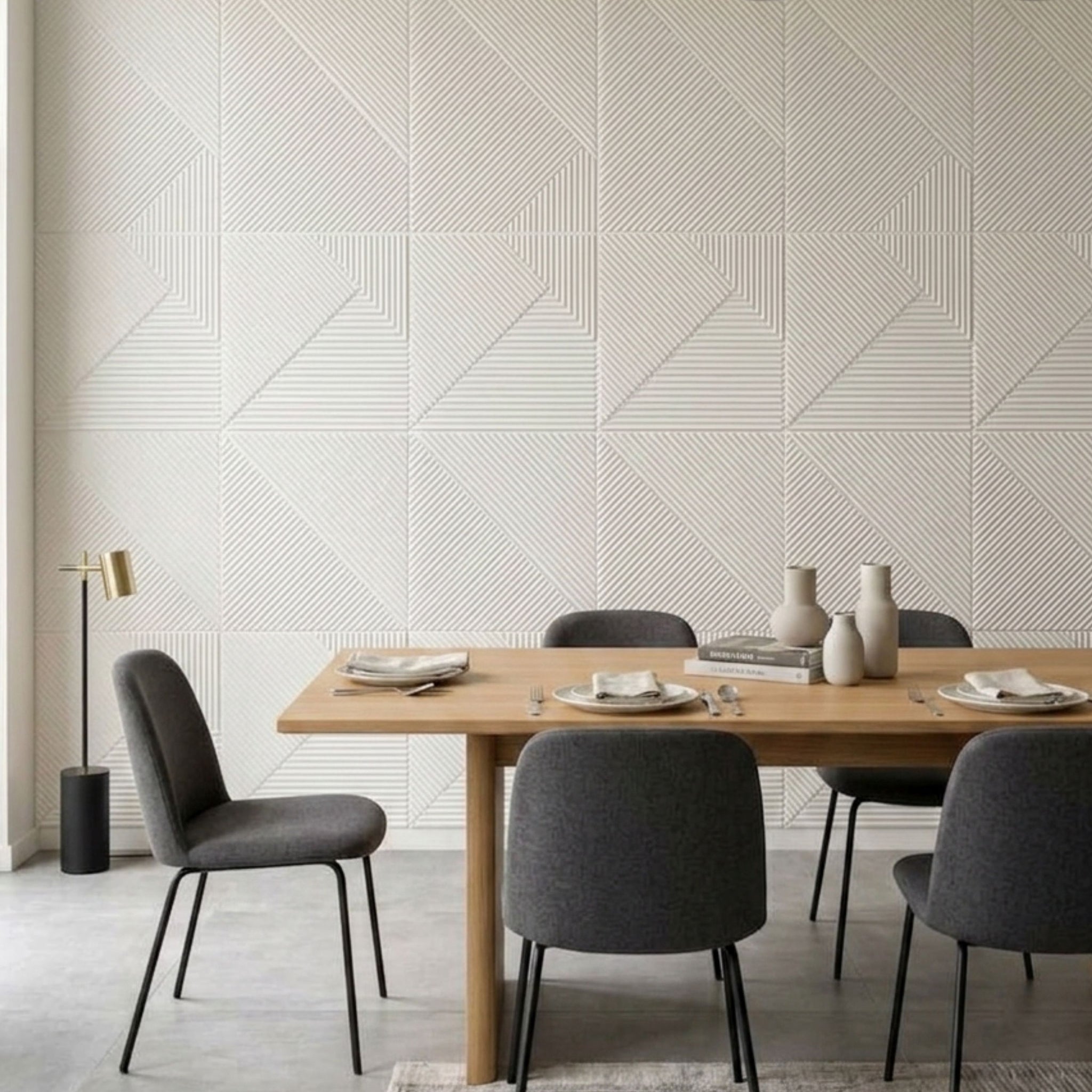 3D Peel and Stick Wall Panels - Soft-Touch Matte Finish, 1.6 ft X 3.4 ft - White