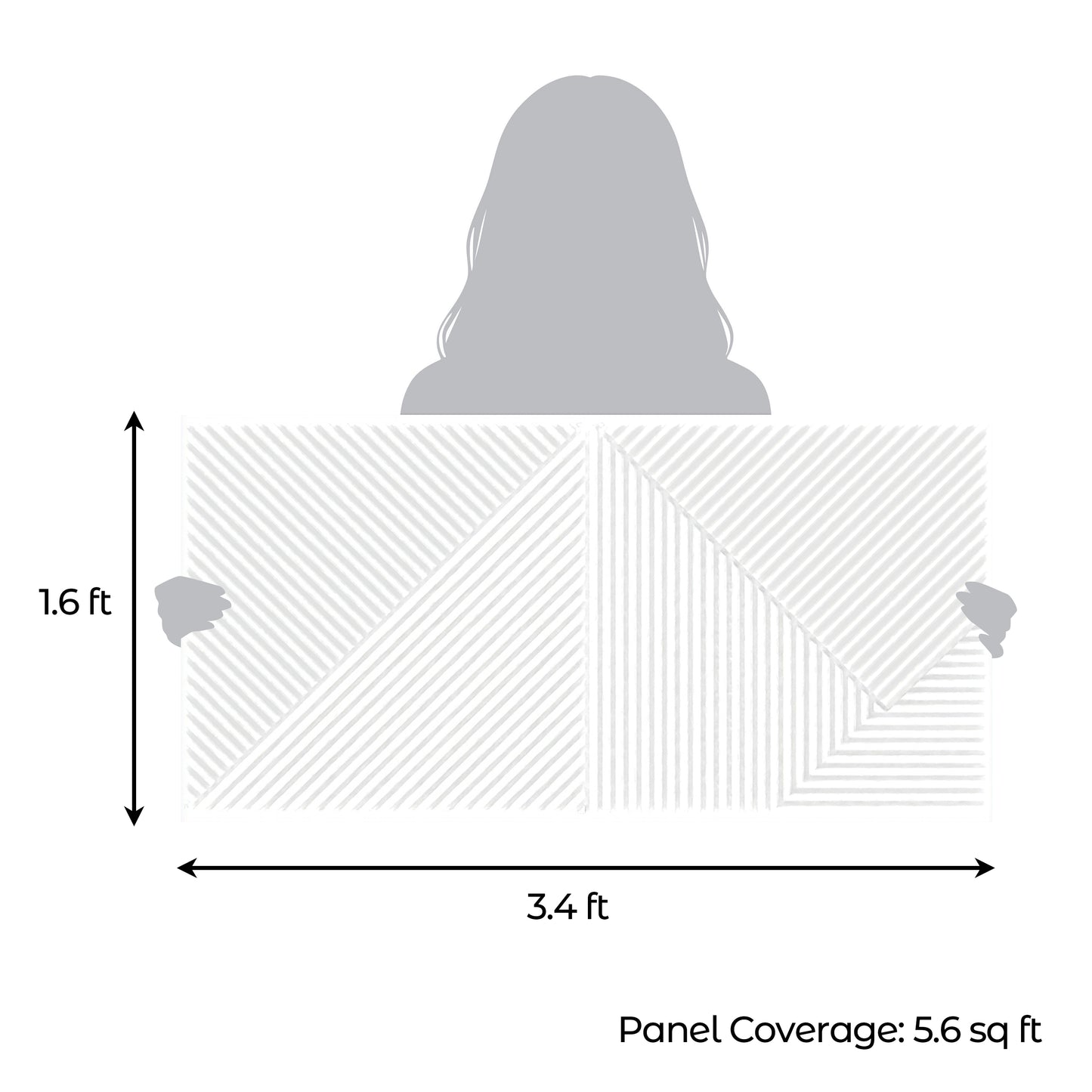 3D Peel and Stick Wall Panels - Soft-Touch Matte Finish, 1.6 ft X 3.4 ft - White