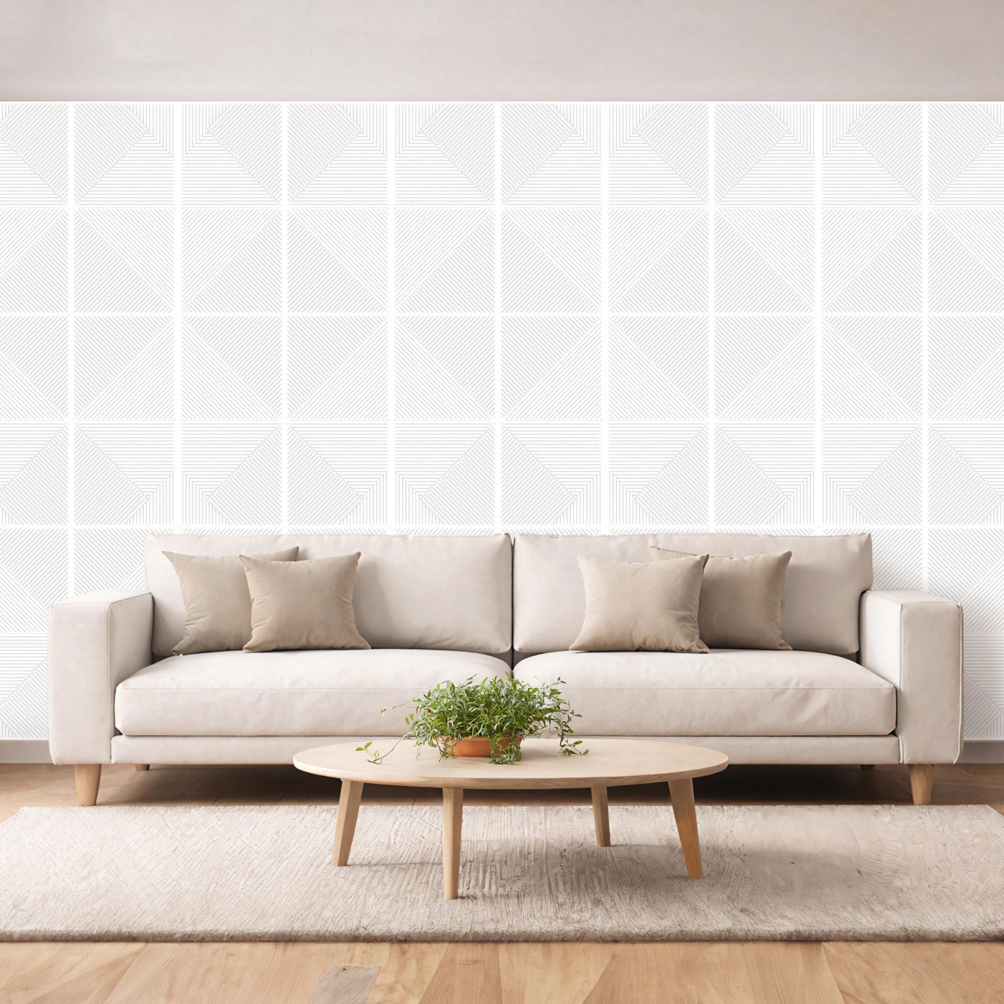3D Peel and Stick Wall Panels - Soft-Touch Matte Finish, 1.6 ft X 3.4 ft - White