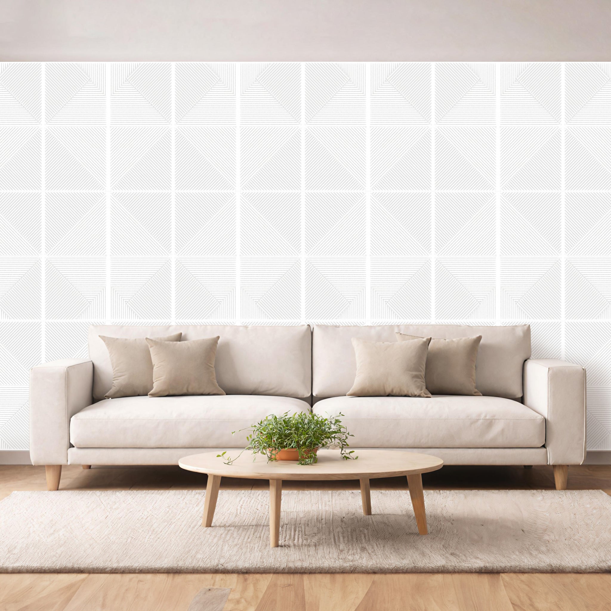 3D Peel and Stick Wall Panels - Soft-Touch Matte Finish, 1.6 ft X 3.4 ft - White