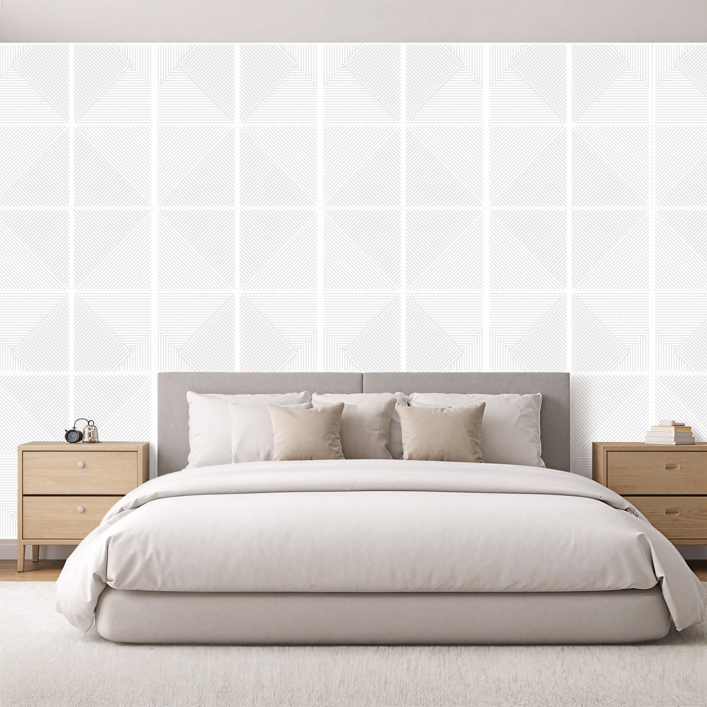 3D Peel and Stick Wall Panels - Soft-Touch Matte Finish, 1.6 ft X 3.4 ft - White