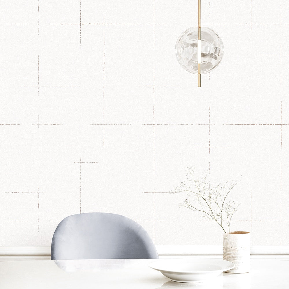 Textured Wallpaper Abstract in White|Silver