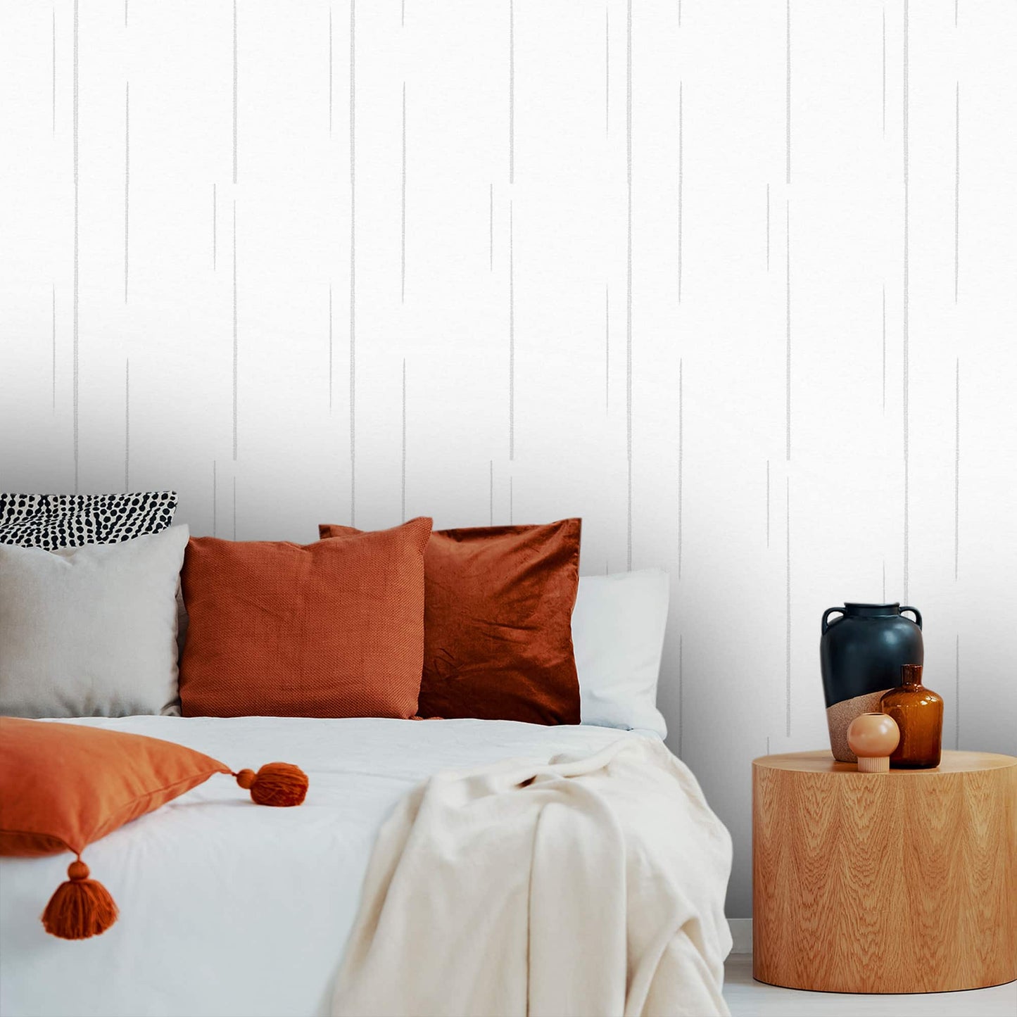 Textured Wallpaper Abstract in Whie|Silver