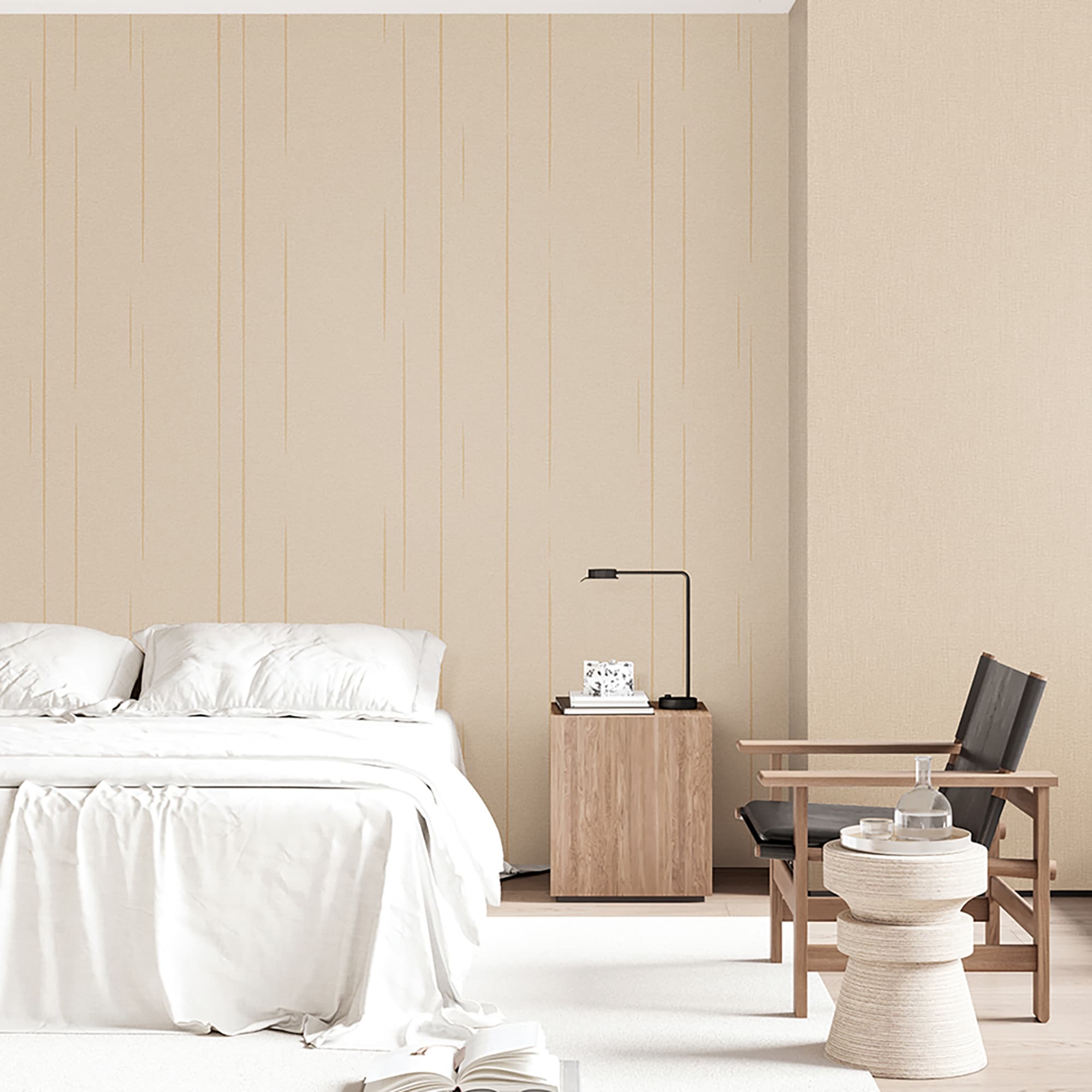 Textured Wallpaper Abstract in Beige|Gold