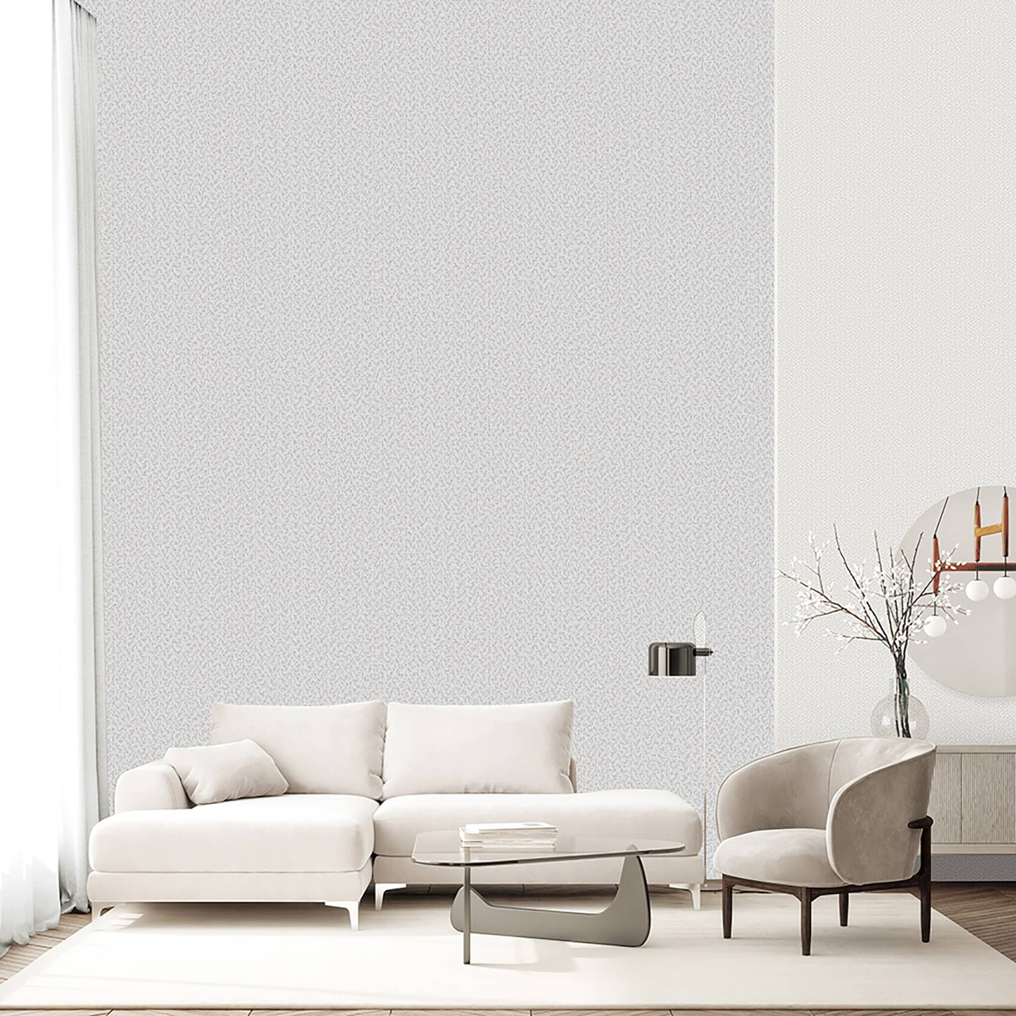 Textured Wallpaper Abstract in Light Grey