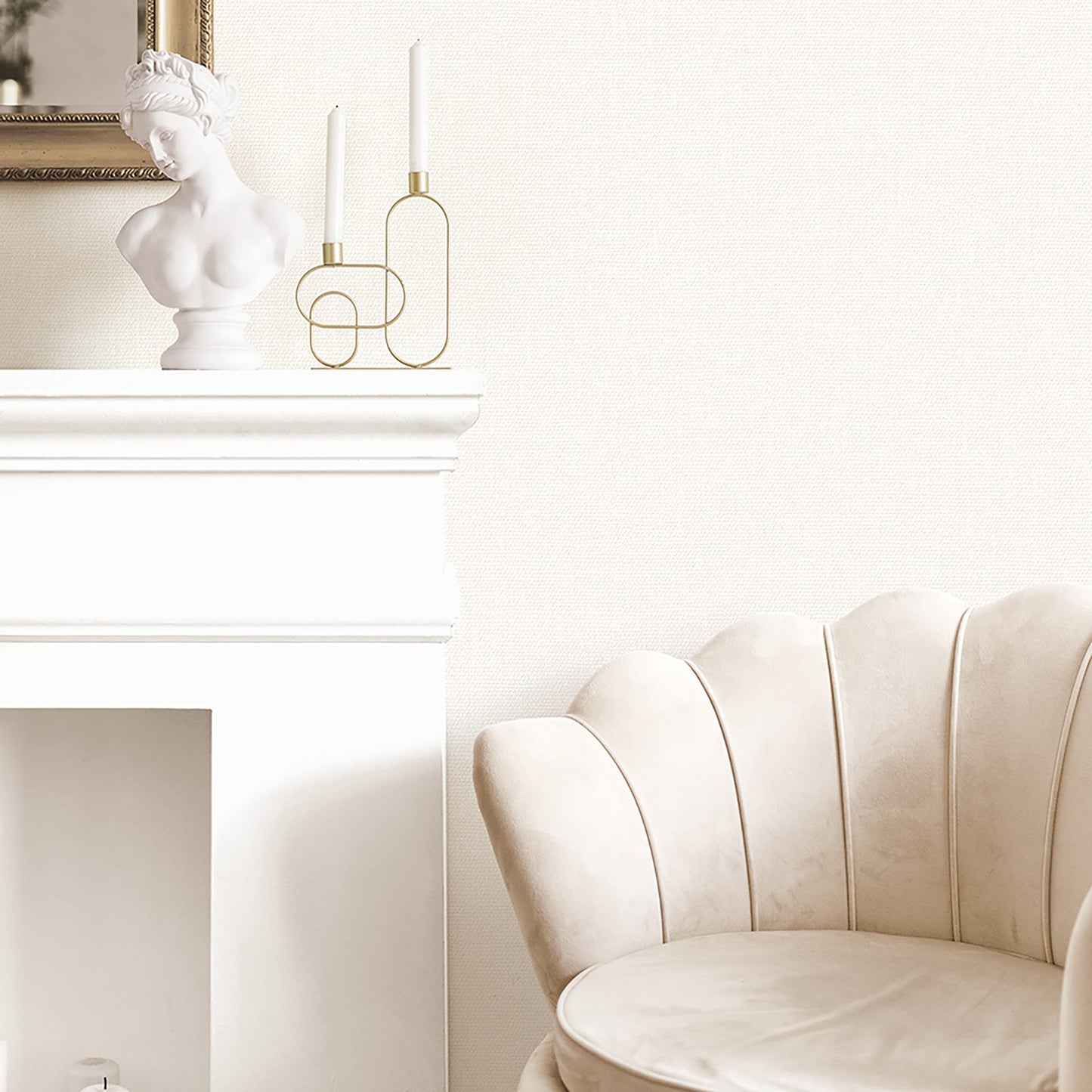 Textured Wallpaper Abstract in Ivory