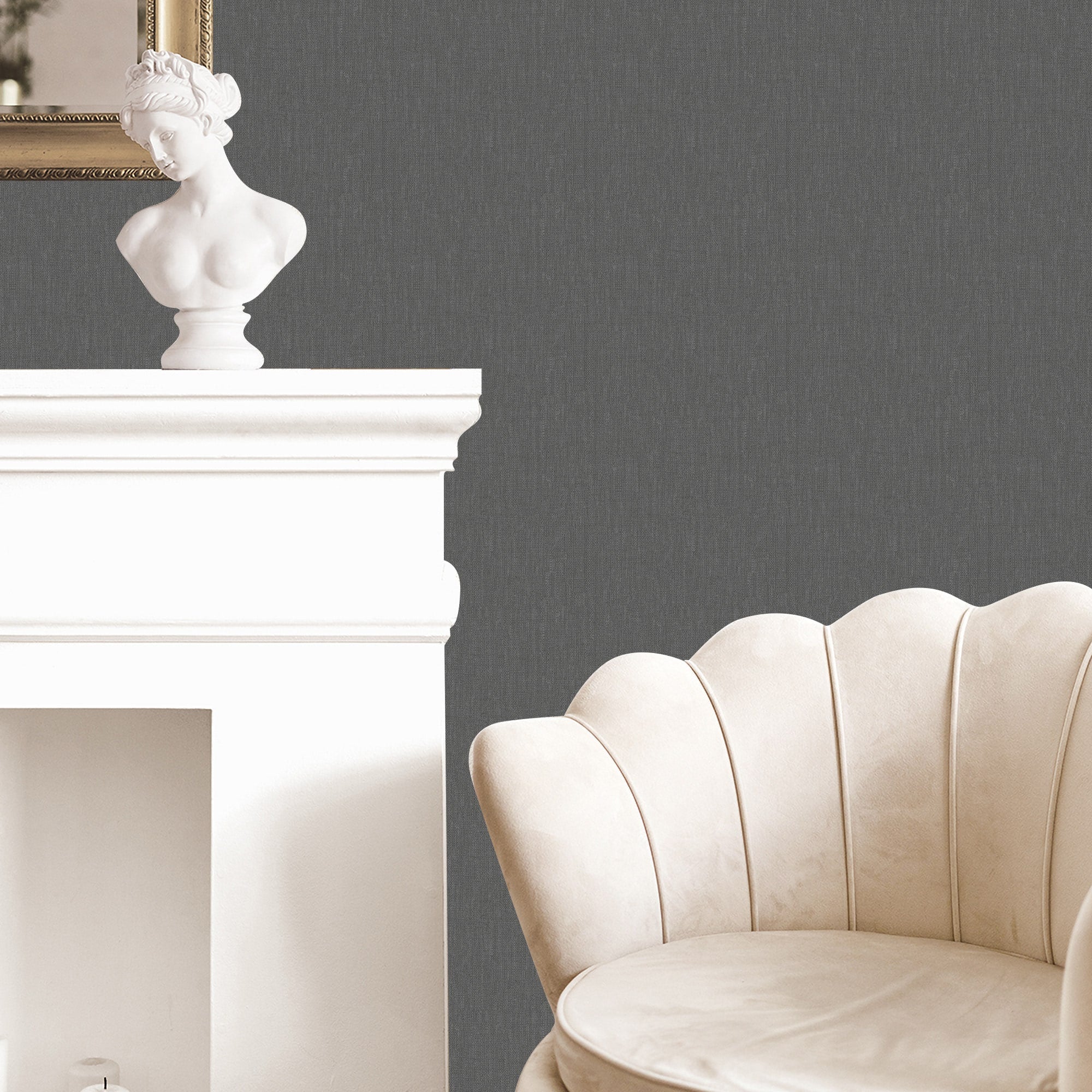 Textured Wallpaper Abstract in Charcoal|Grey