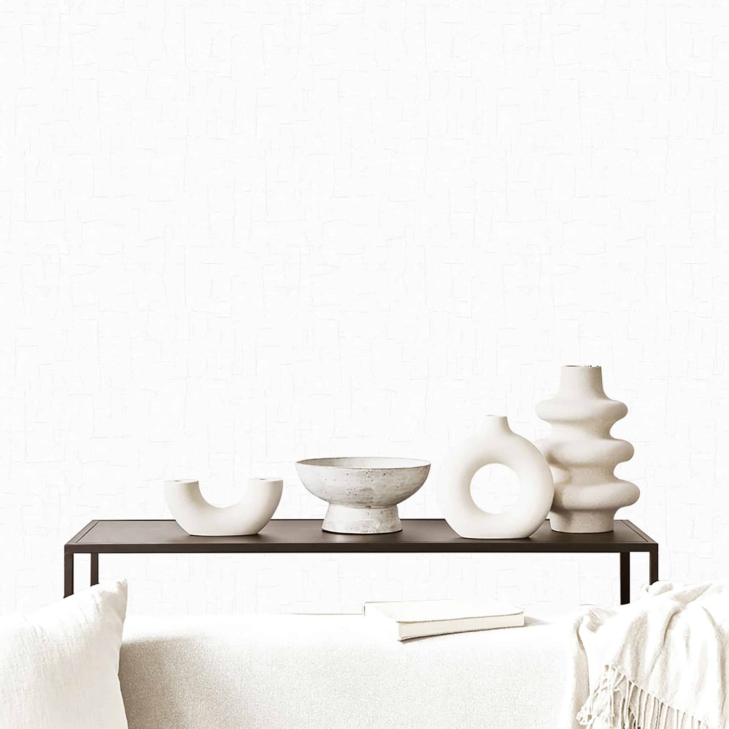 Textured Wallpaper Abstract in White