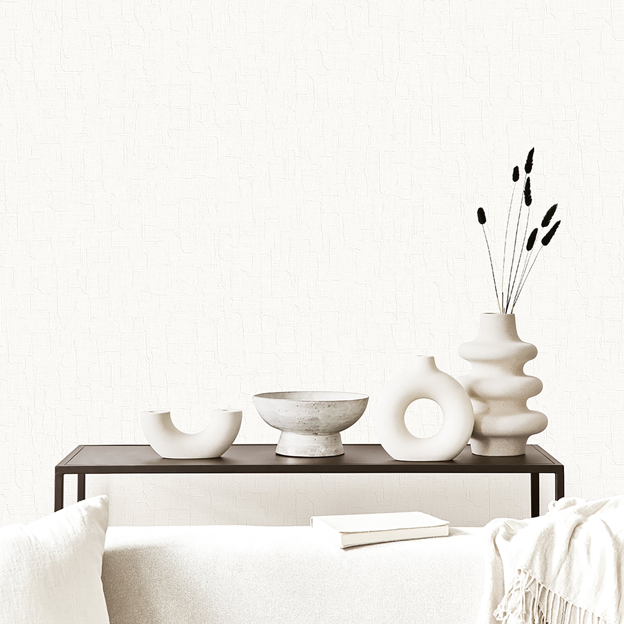 Textured Wallpaper Abstract in Ivory