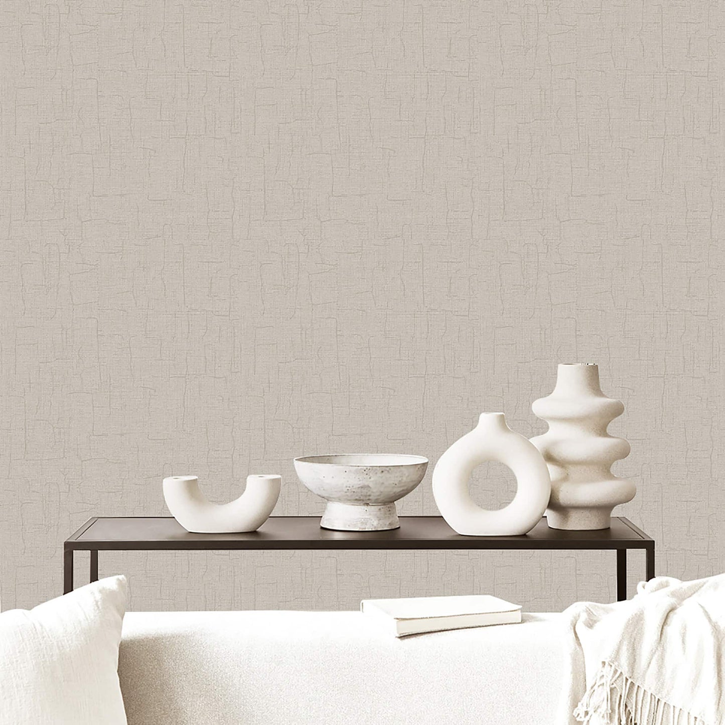 Textured Wallpaper Abstract in Light Grey