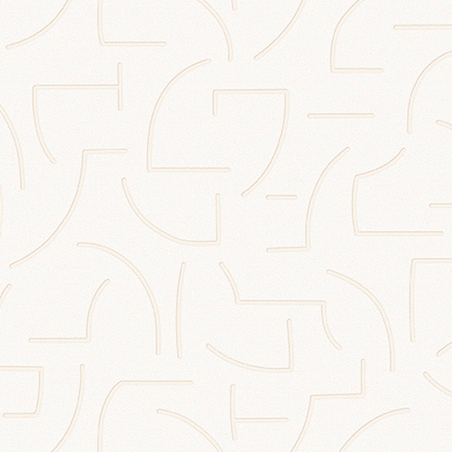 Textured Wallpaper Geometric in White|Sand