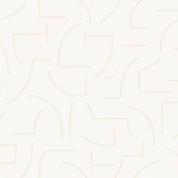 Textured Wallpaper Geometric in White|Sand