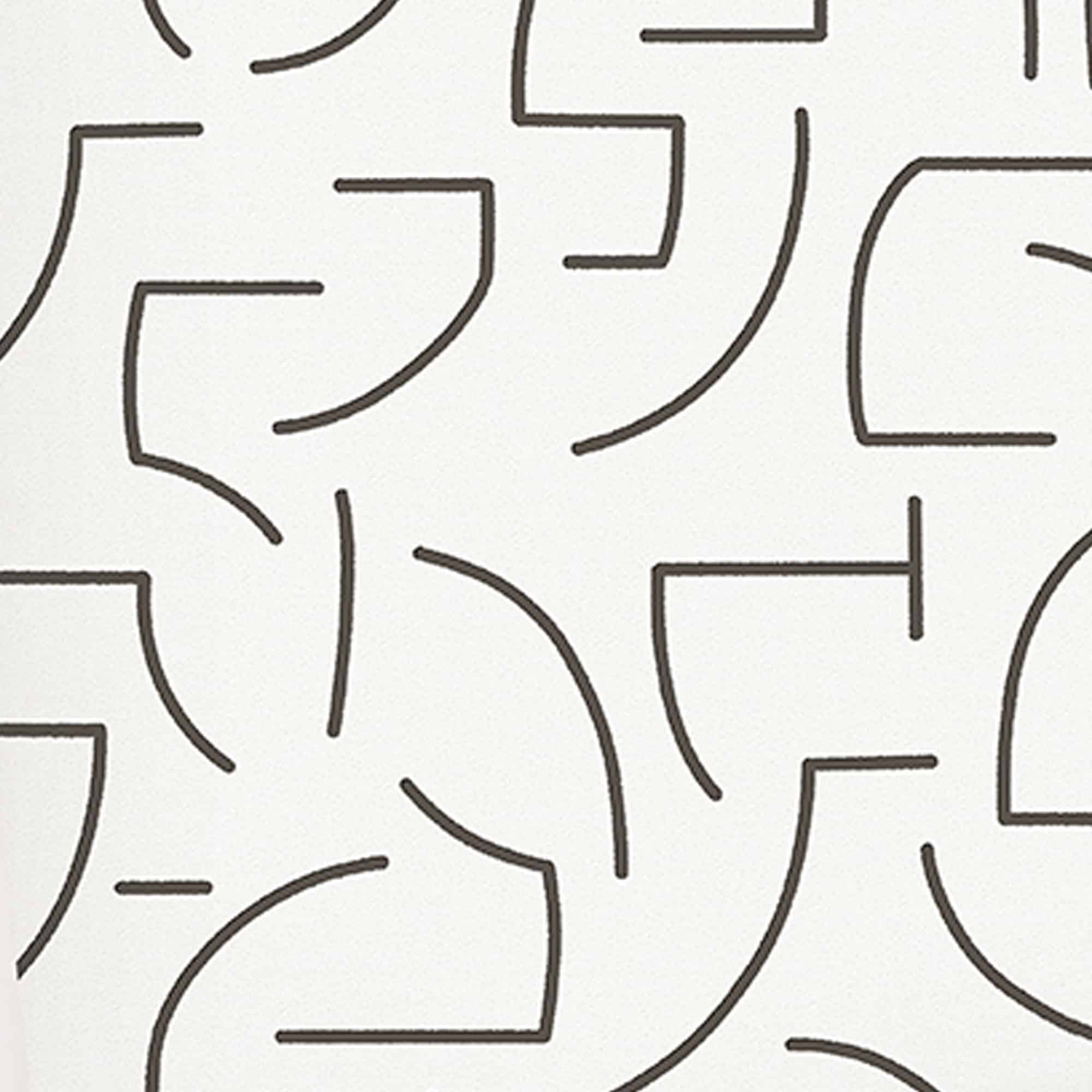 Textured Wallpaper Geometric in White|Black