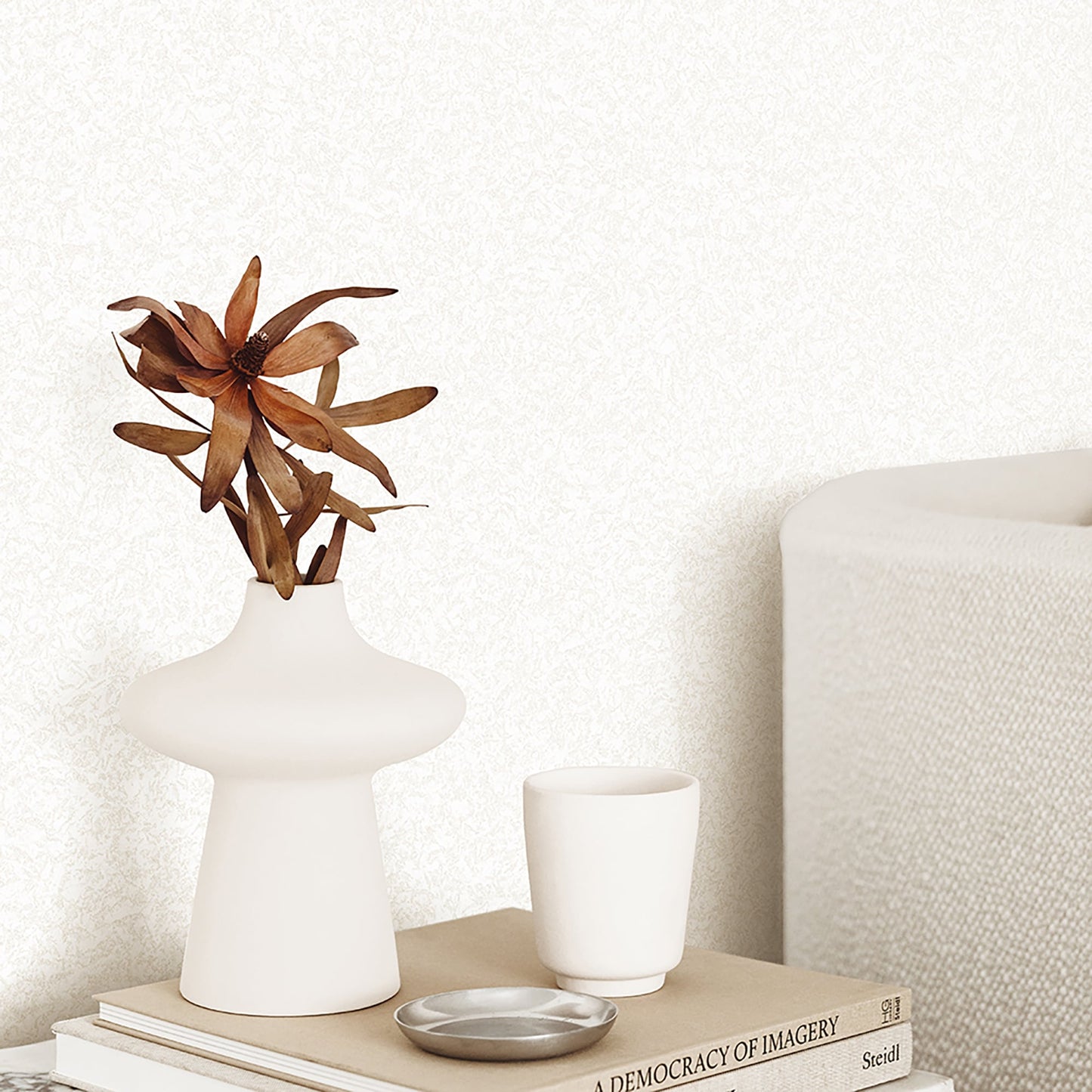 Textured Wallpaper Abstract in White|Grey