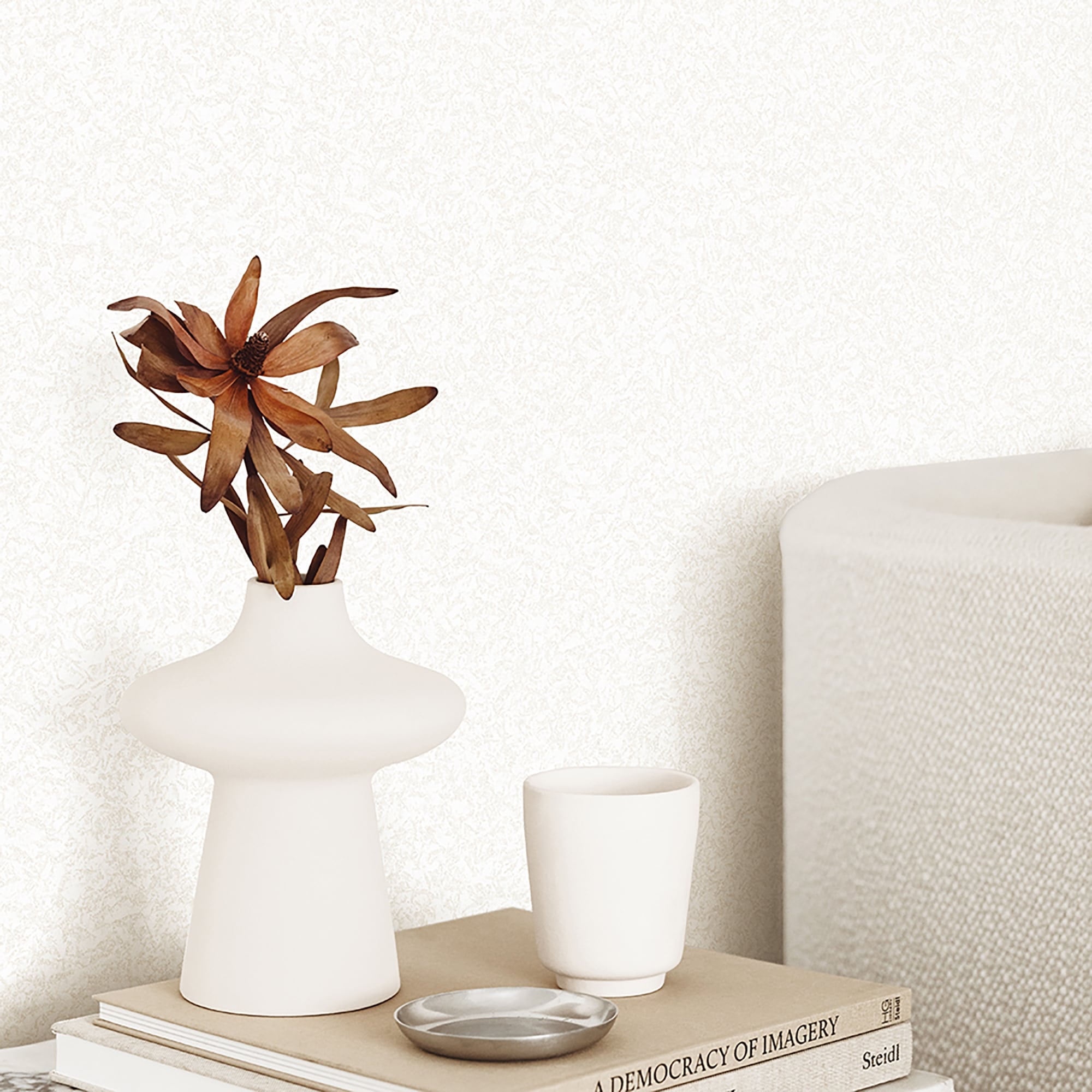 Textured Wallpaper Abstract in White|Grey