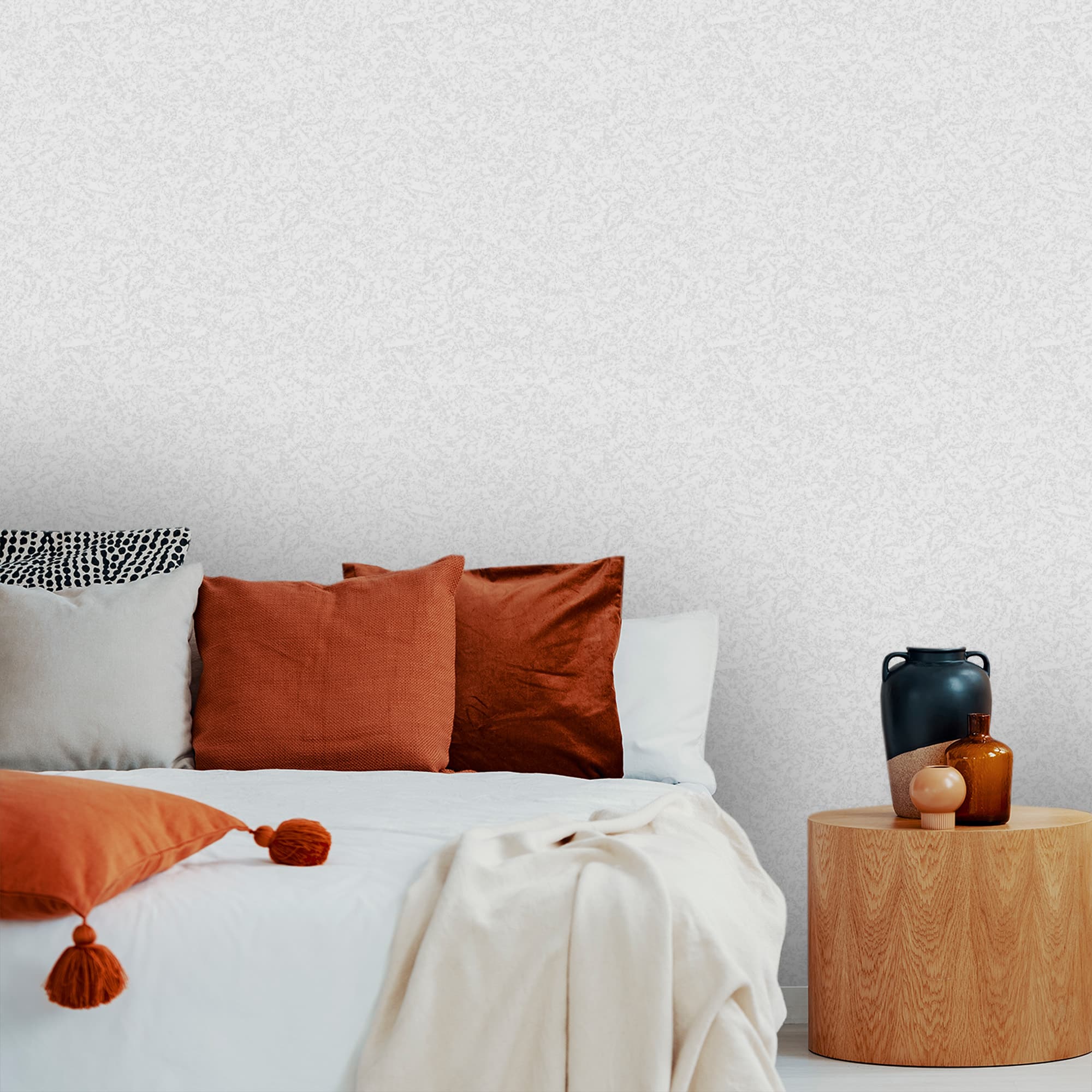 Textured Wallpaper Abstract in White|Grey