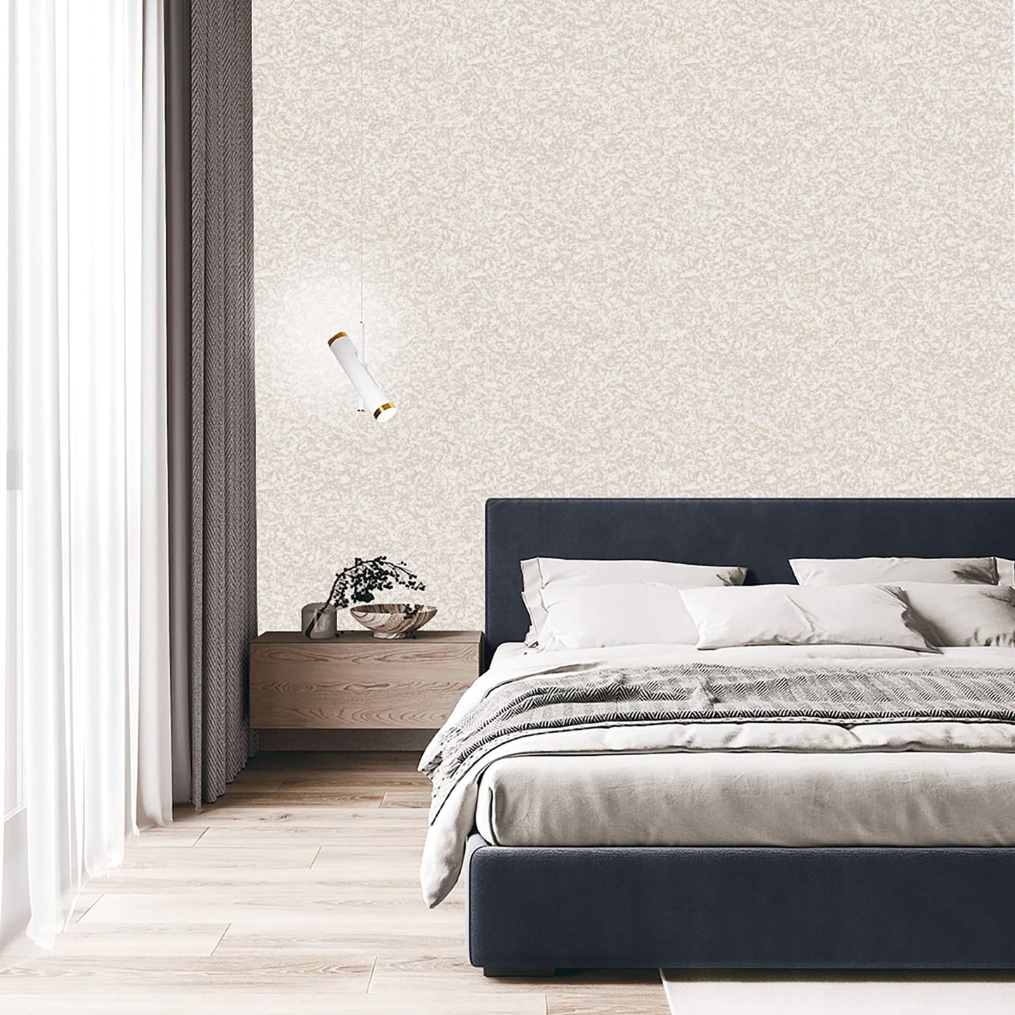 Textured Wallpaper Abstract in White|Beige